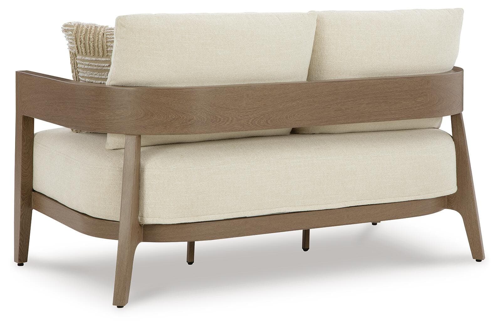 Serene Bay Outdoor Loveseat with Cushion — Brown/Beige — view 5