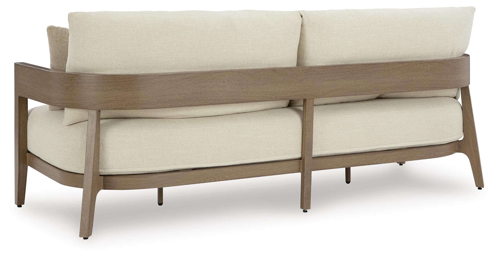 Serene Bay Outdoor Sofa with Cushion — Brown/Beige — view 5