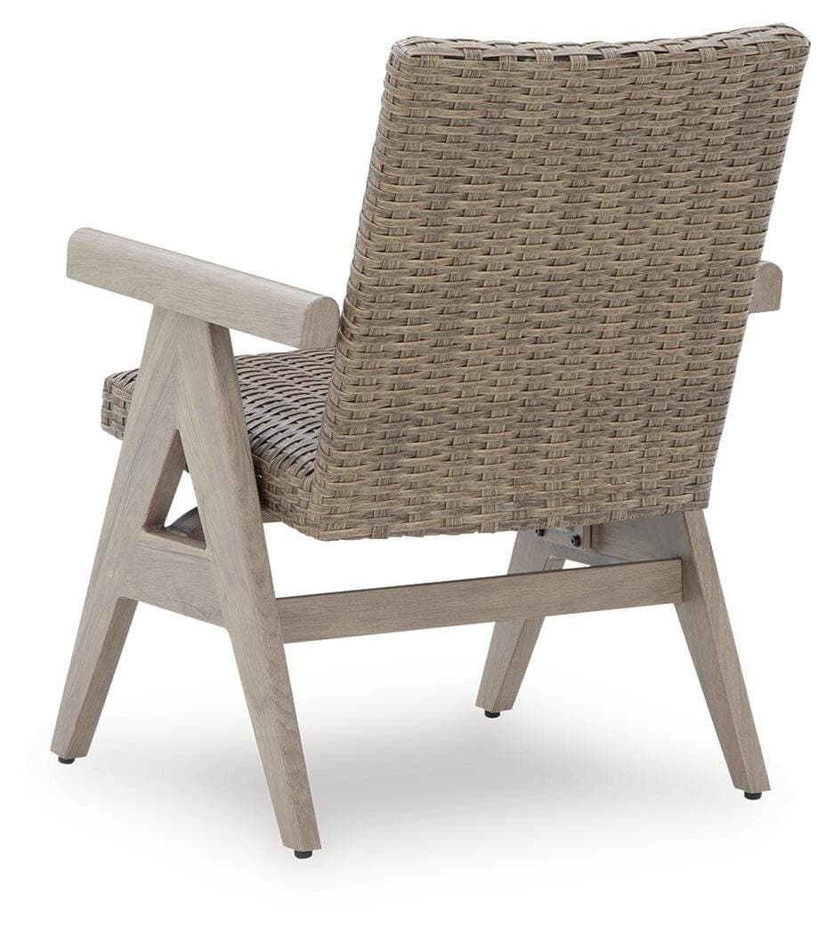 Carisbo Outdoor Rocking Arm Chair (Set of 2) — Brown/Beige — view 6