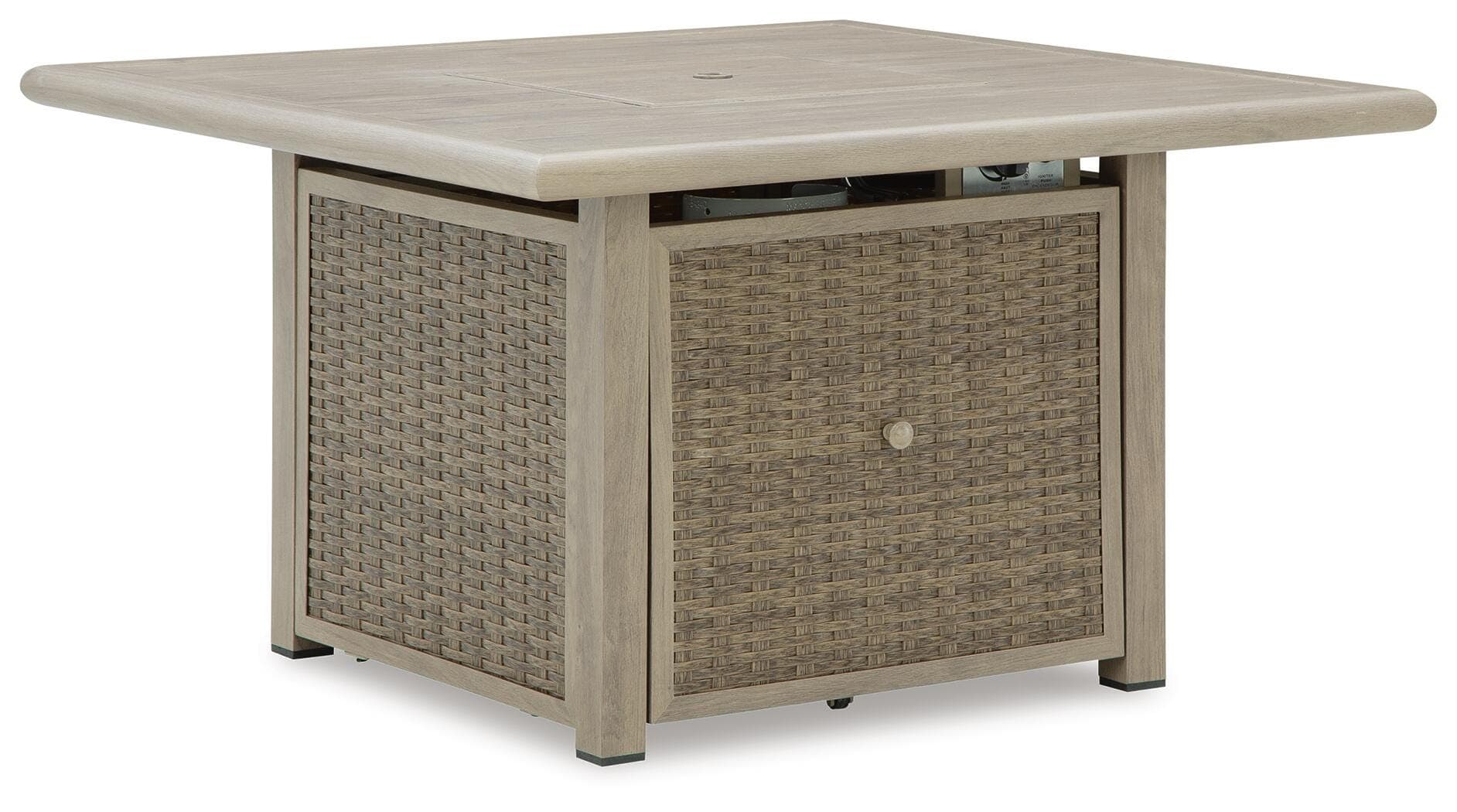 Carisbo Fire Pit Table — Brown/Beige — view 5