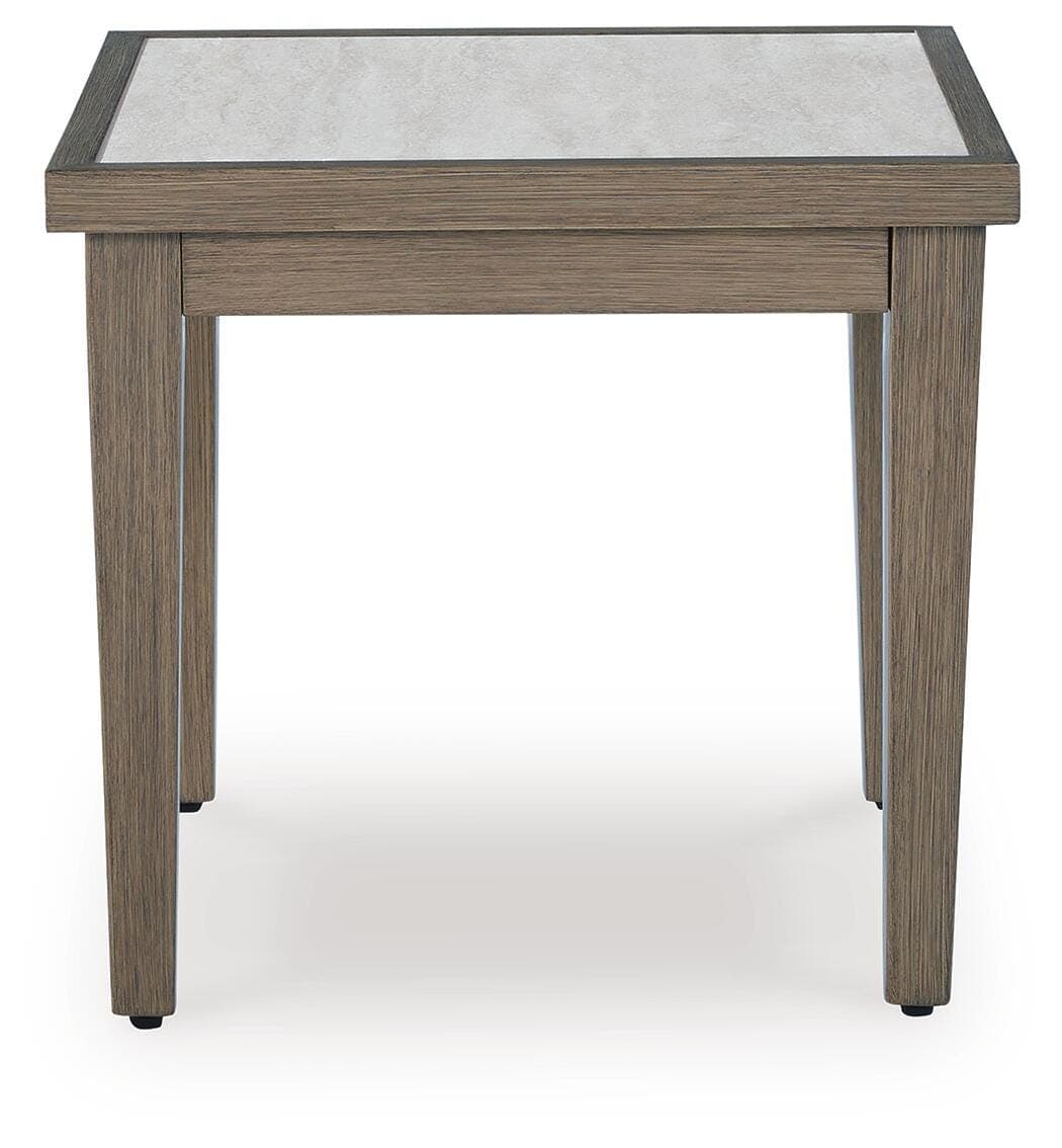 Rainier Ranch Outdoor End Table — Brown/Beige — view 3