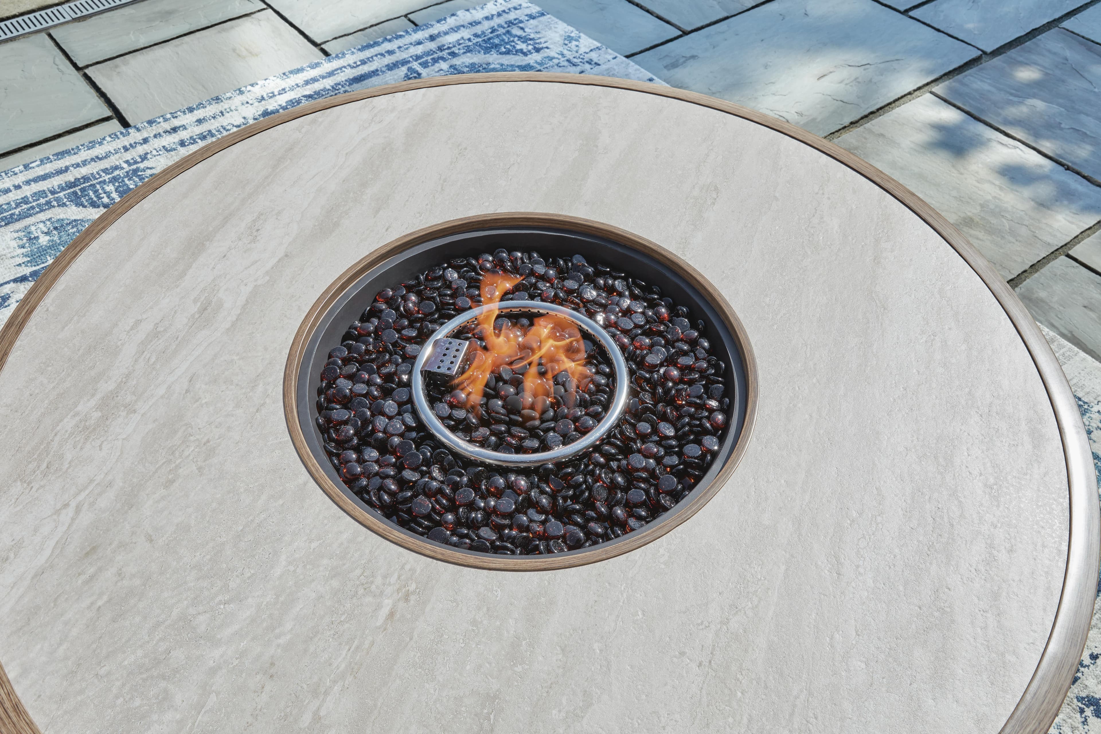 Rainier Ranch Fire Pit Table — Brown/Beige — view 6