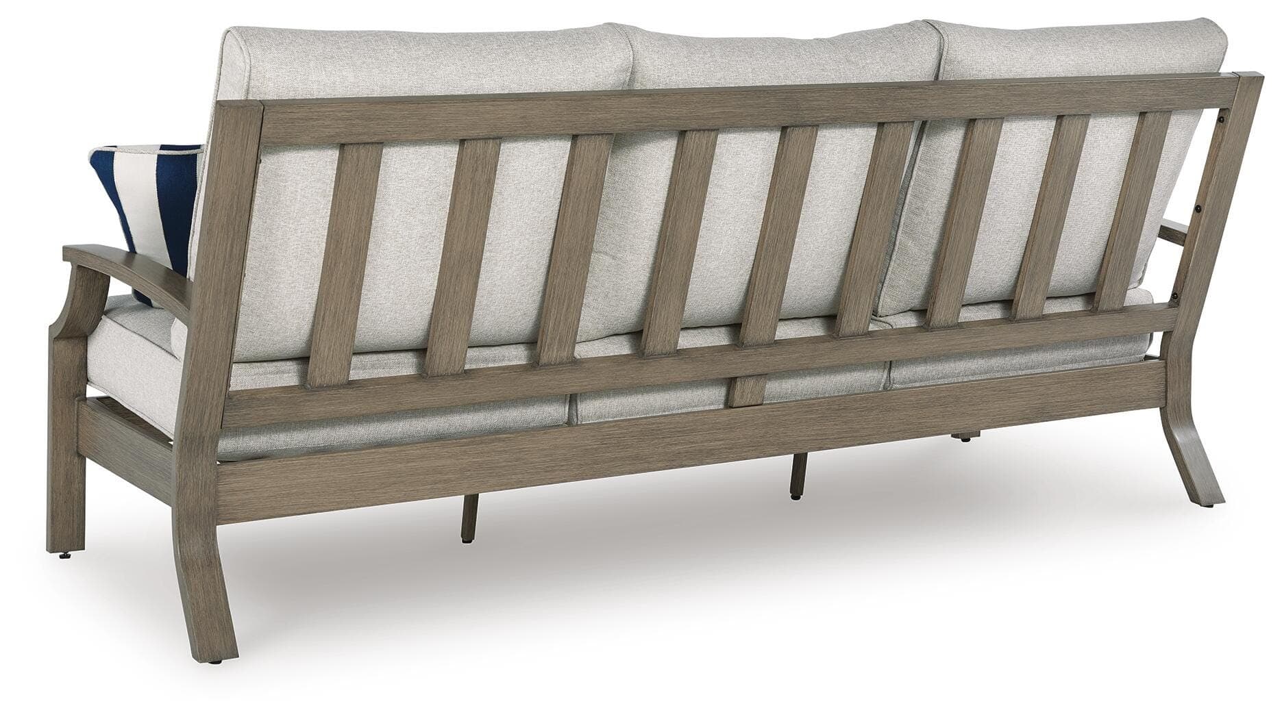 Rainier Ranch Outdoor Sofa with Cushion — Brown/Beige — view 5