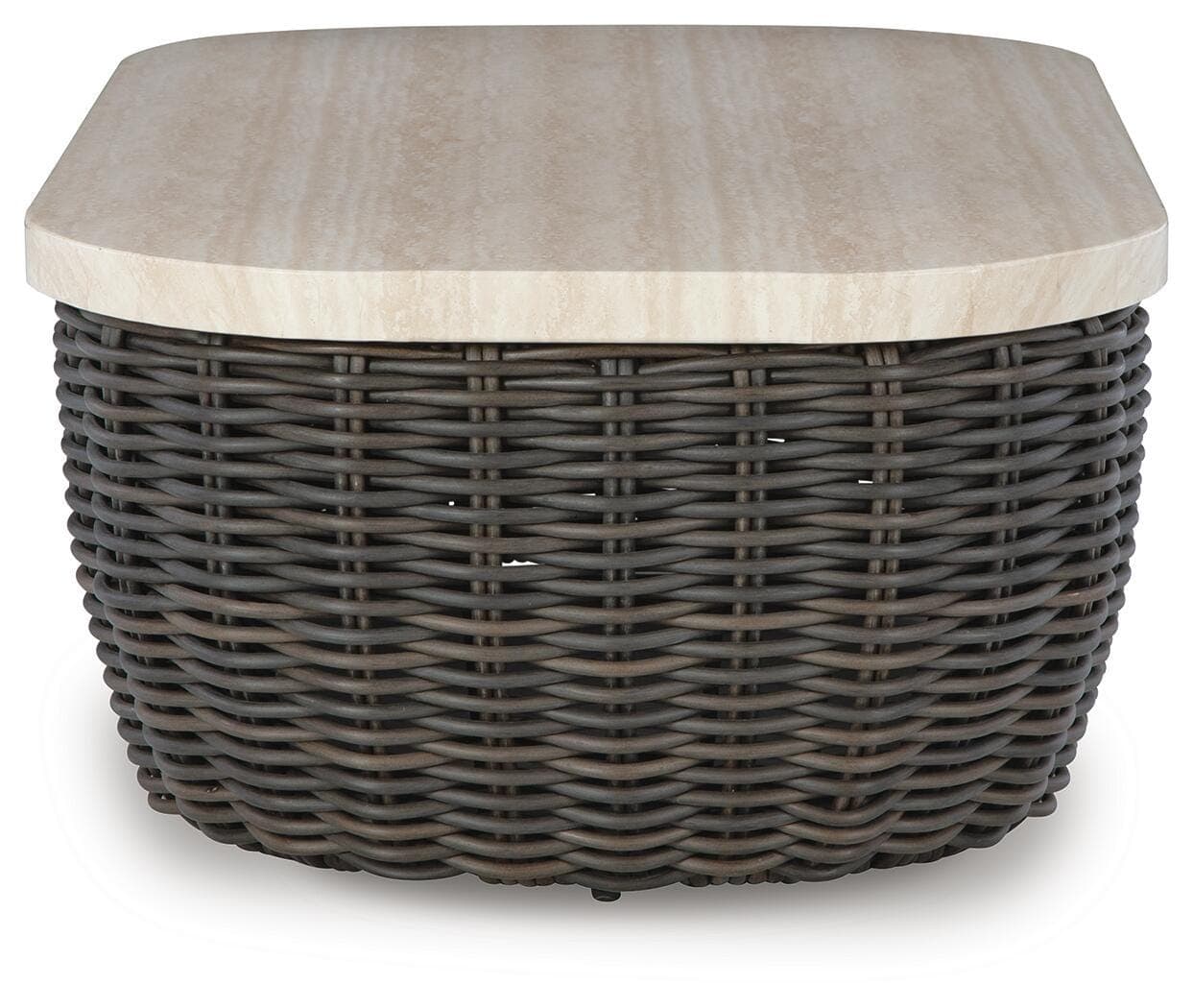 Kimora Outdoor Coffee Table — Brown/Beige — view 4