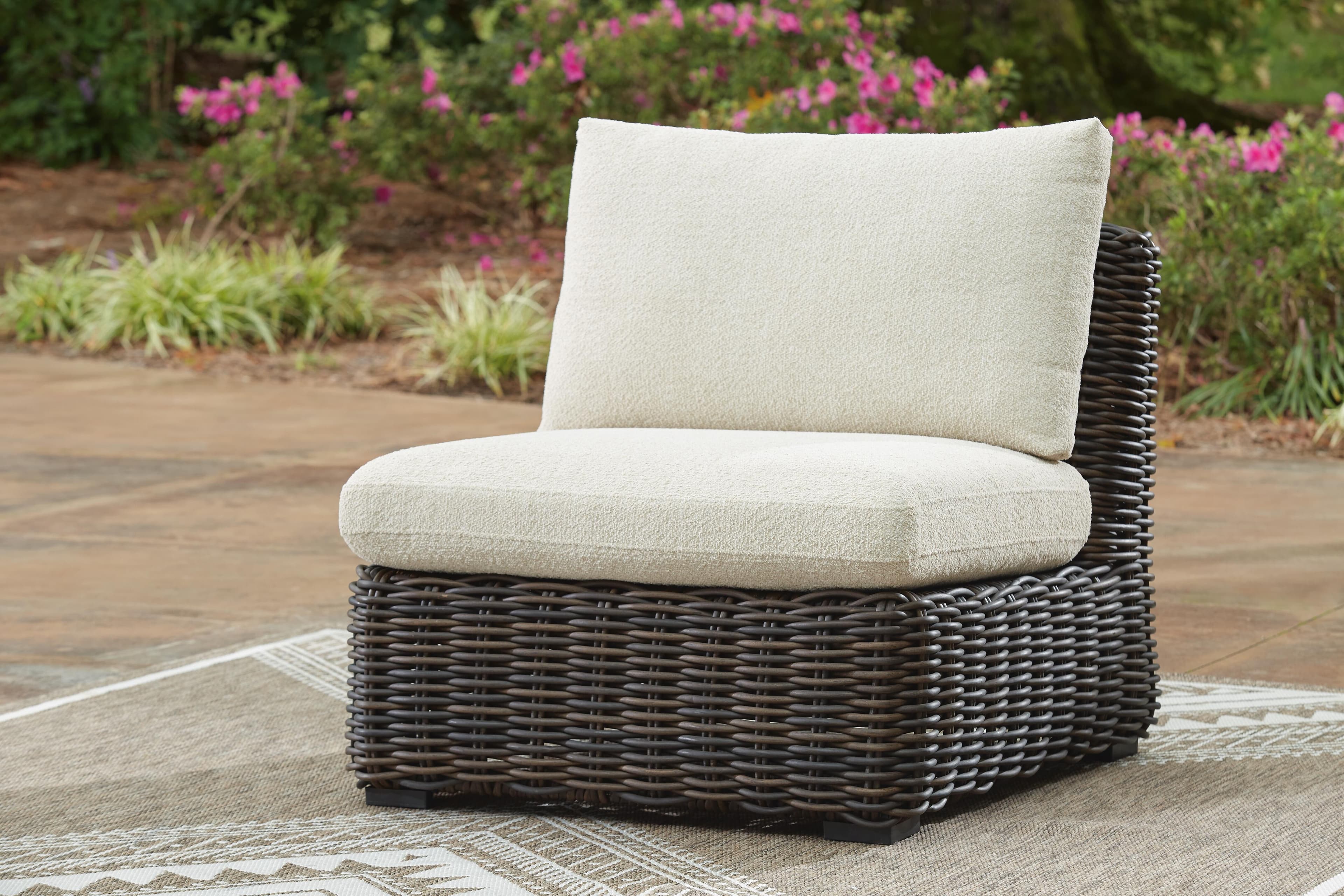 Kimora 3-Piece Outdoor Sectional — Brown/Beige — view 4