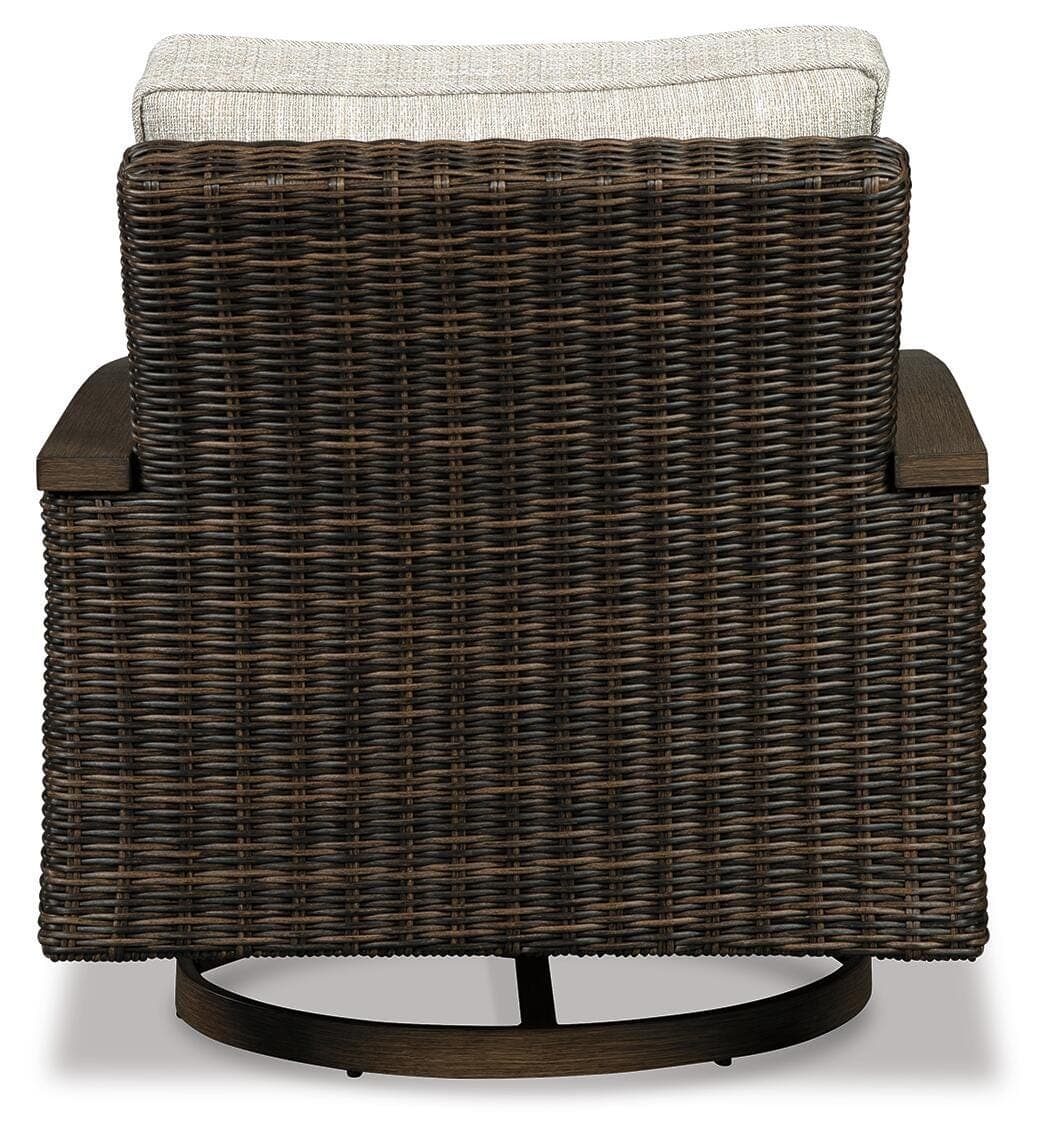 Paradise Trail Swivel Lounge Chair (Set of 2) — Brown/Beige — view 5