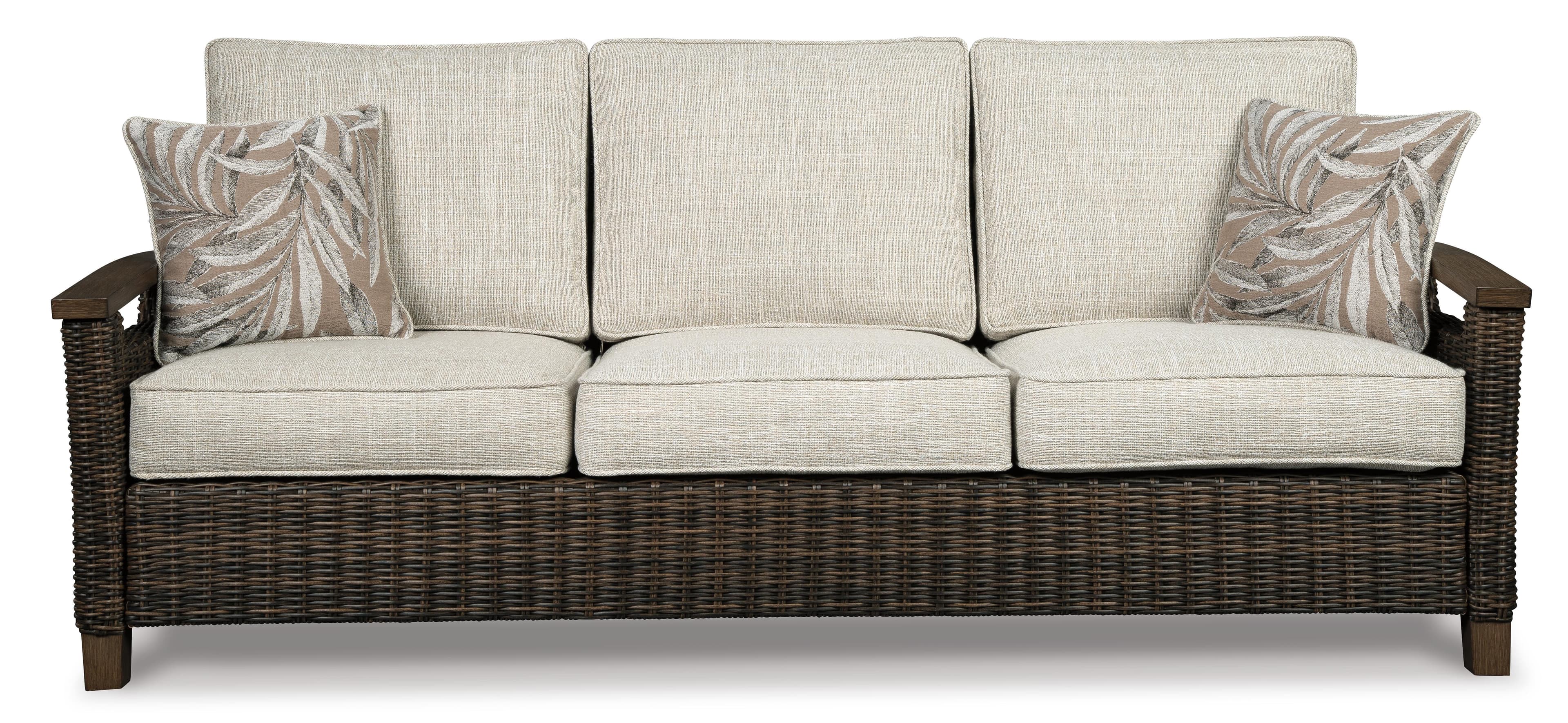 Paradise Trail Sofa with Cushion — Brown/Beige — view 5