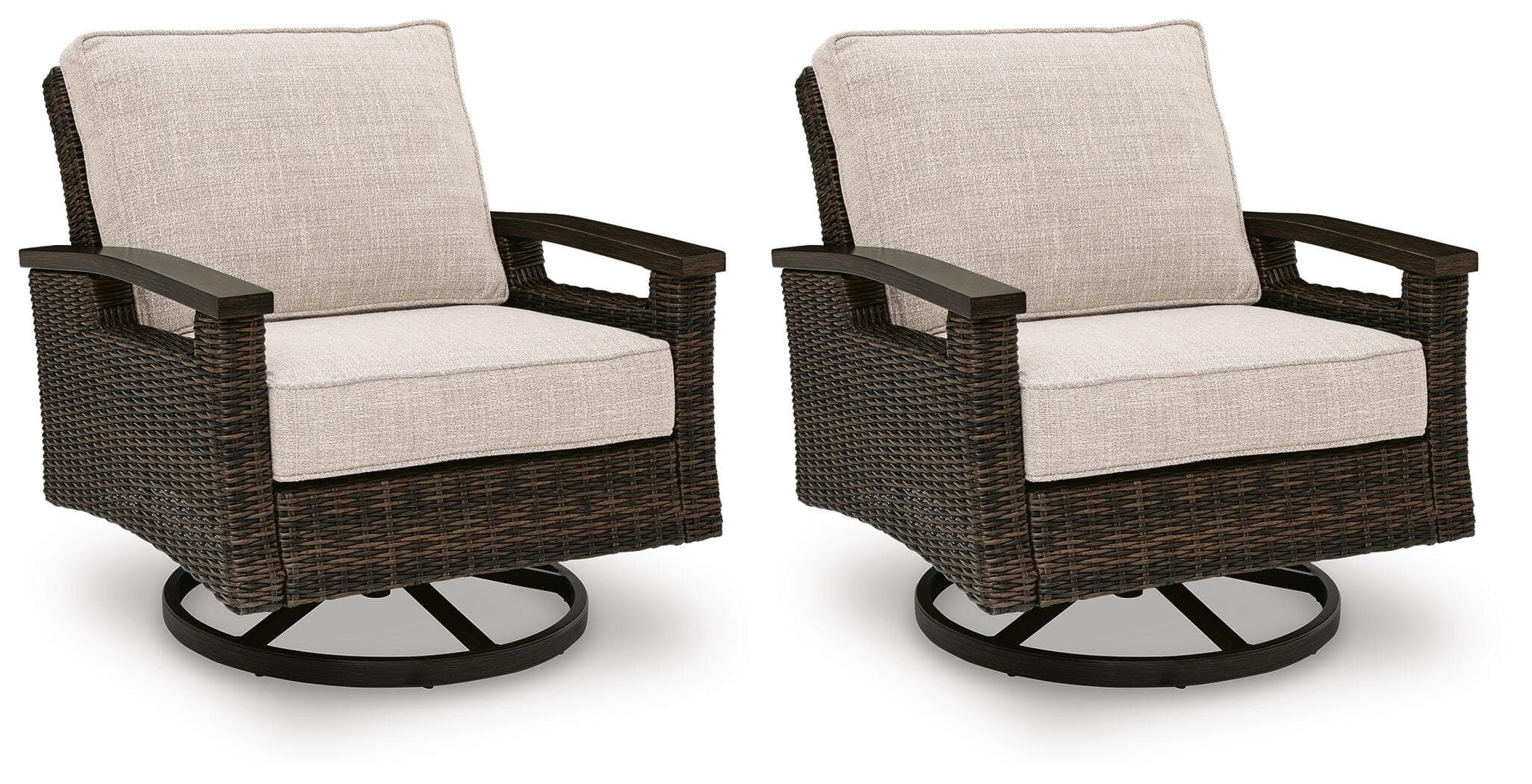 Drakes Beach Outdoor Swivel Lounge Chair (Set of 2)