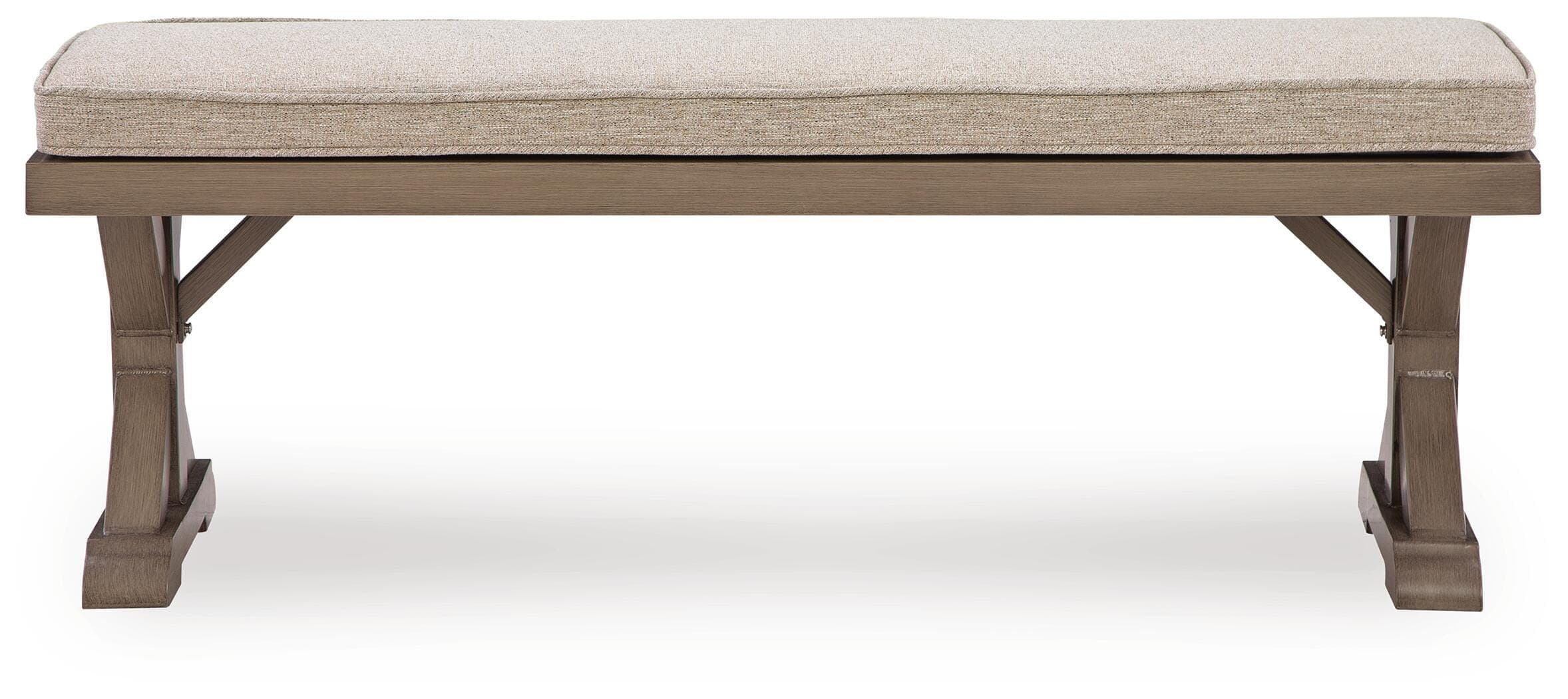 Revare Beach Bench with Cushion — Beige — view 3