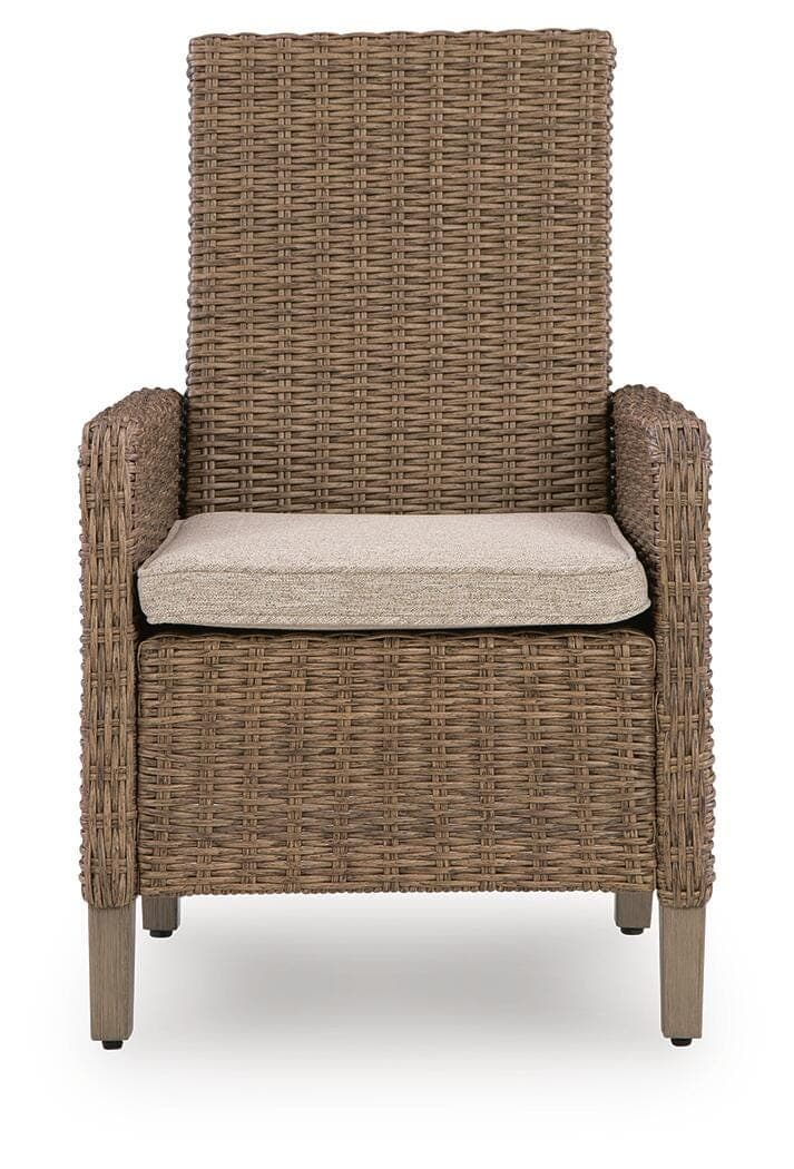 Revare Beach Arm Chair with Cushion (Set of 2) — Beige — view 4