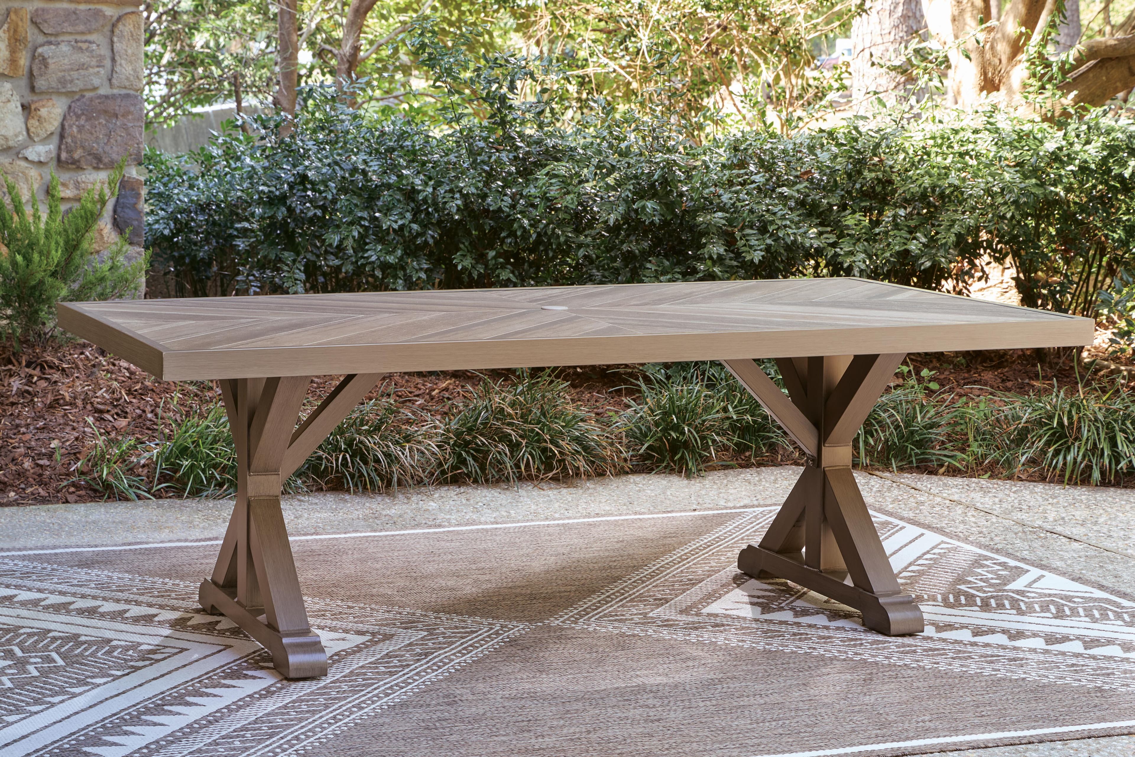 Revare Beach Outdoor Dining Table — Beige — view 5