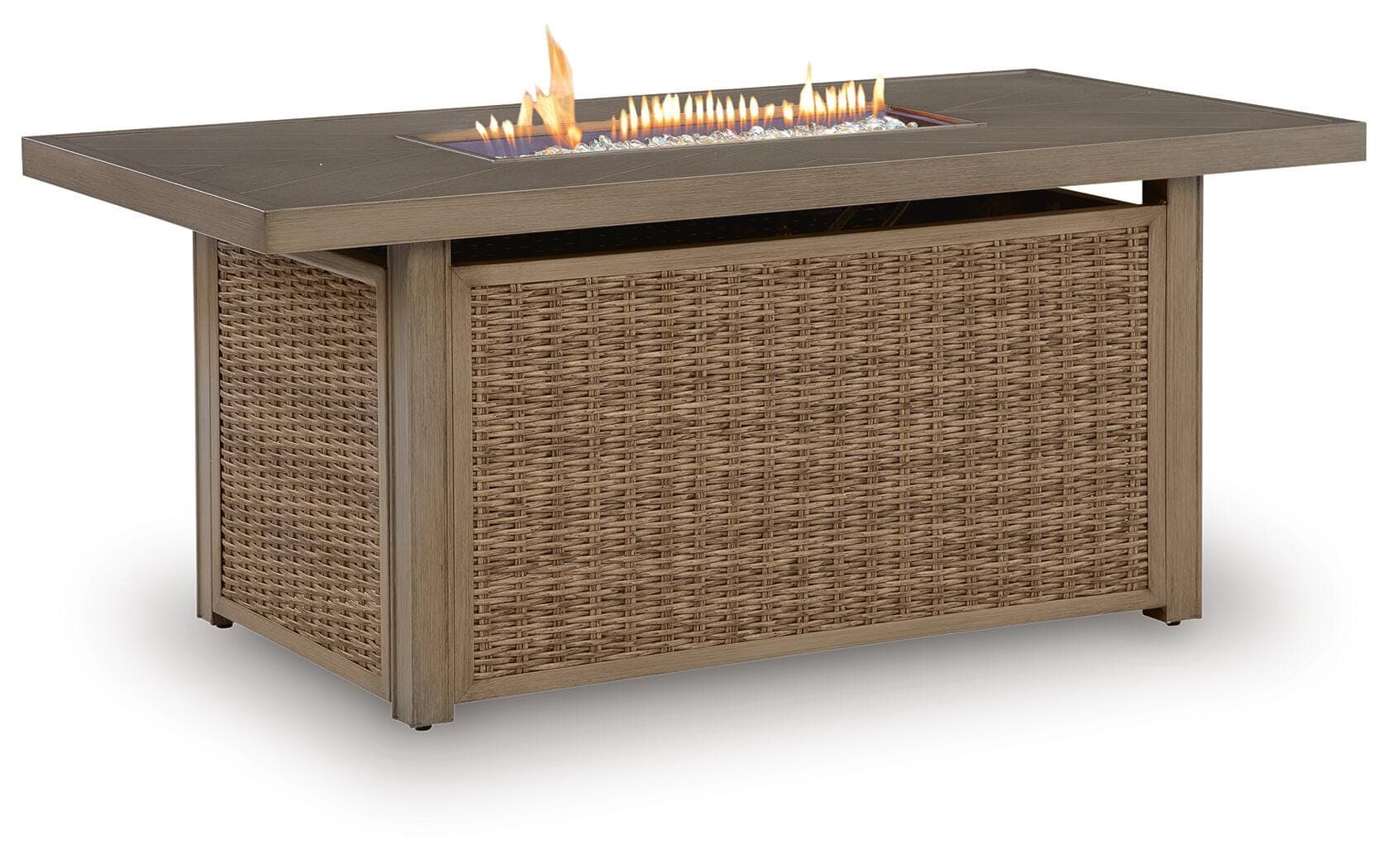 Revare Beach Outdoor Fire Pit Table — Beige — view 3
