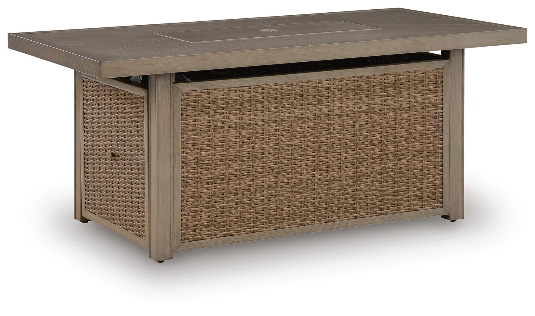 Revare Beach Outdoor Fire Pit Table — Beige — view 5