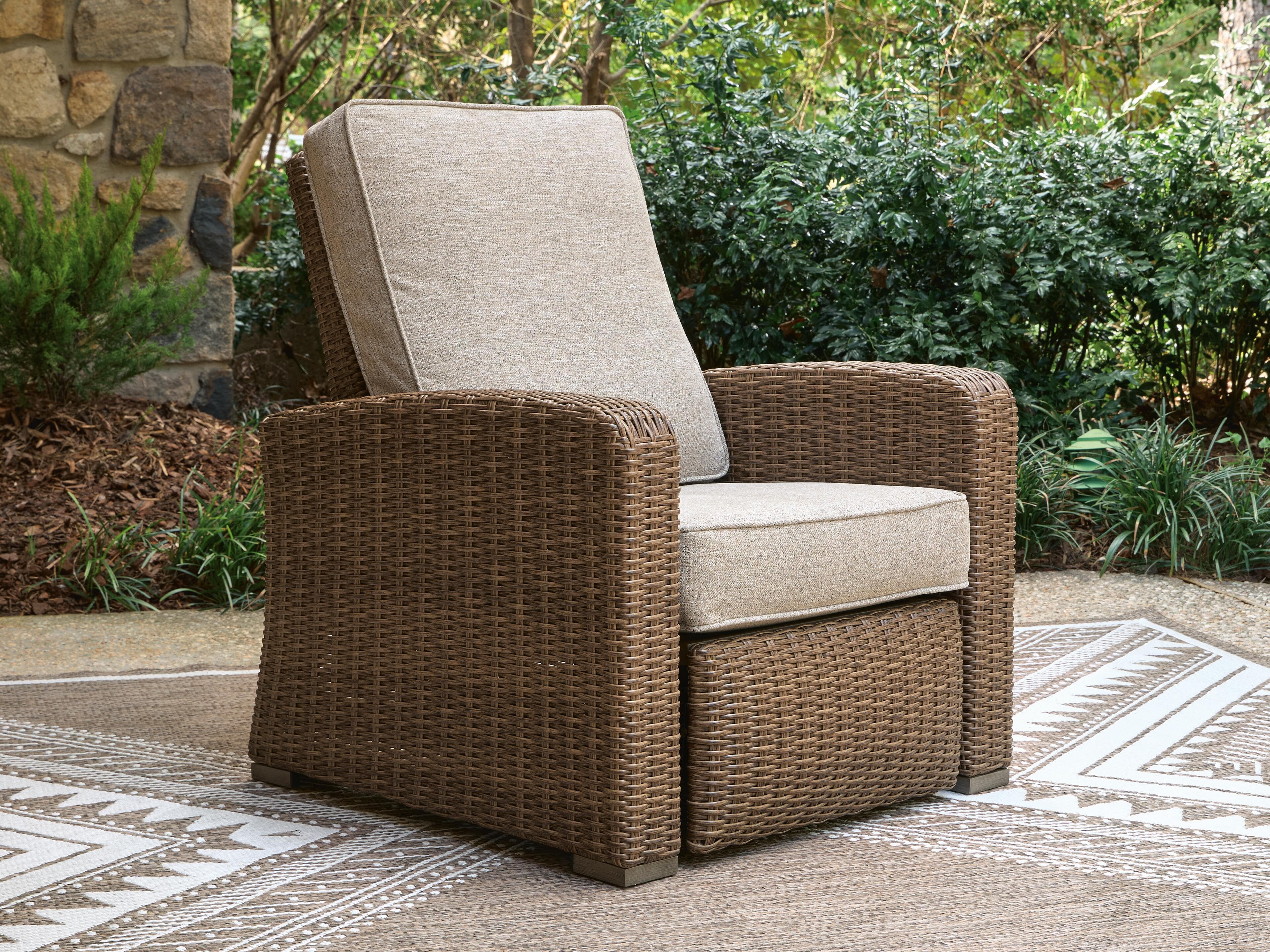 Revare Beach Outdoor Recliner — Beige — view 2