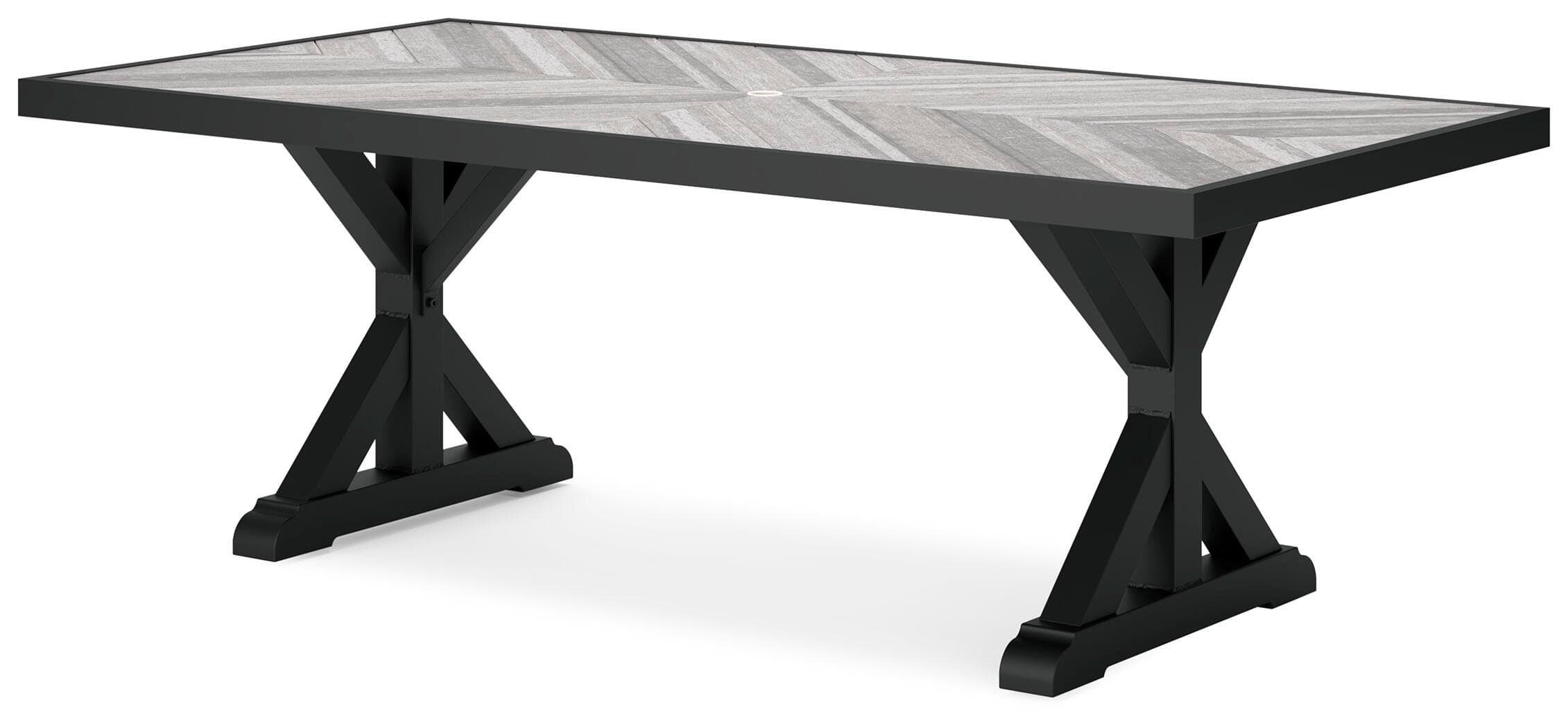Beachcroft Outdoor Dining Table — Black/Gray — view 3