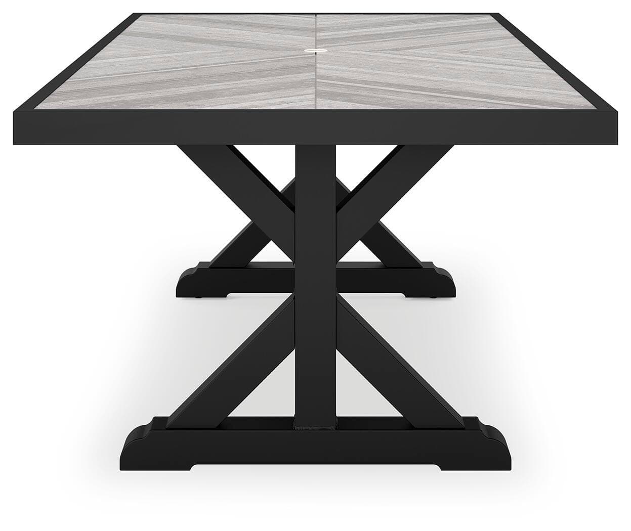 Beachcroft Outdoor Dining Table — Black/Gray — view 7