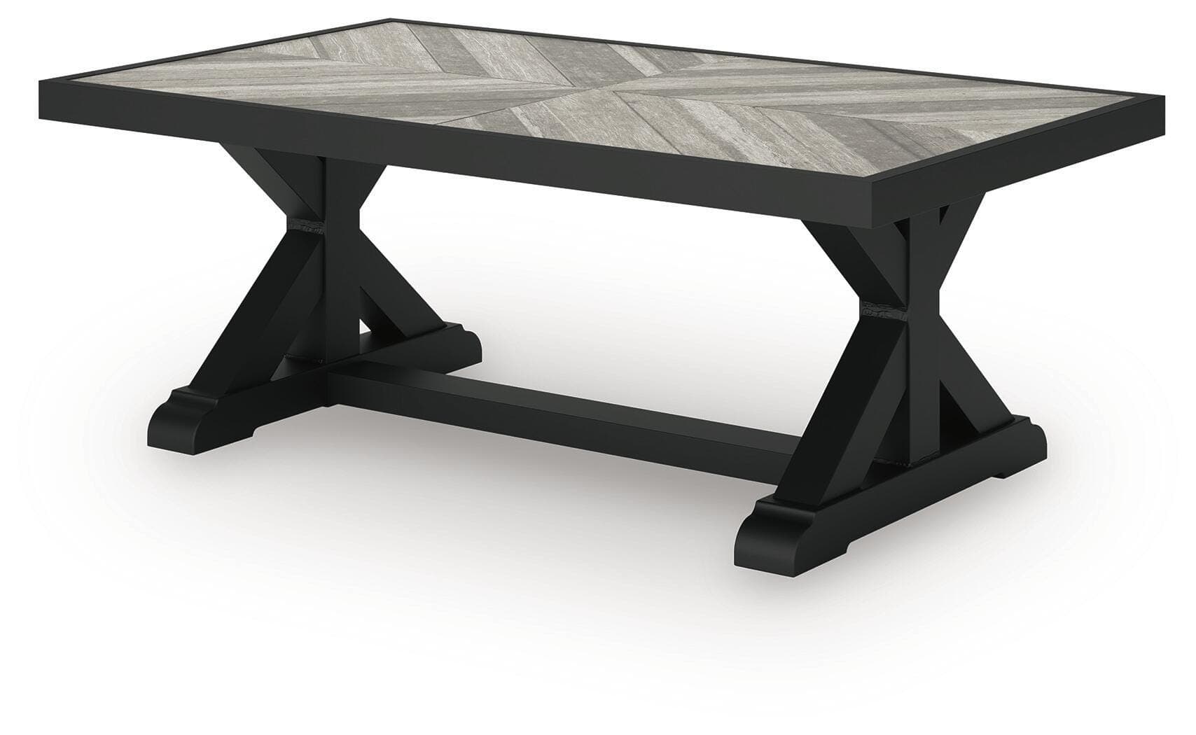 Beachcroft Outdoor Coffee Table — Black/Gray — view 3