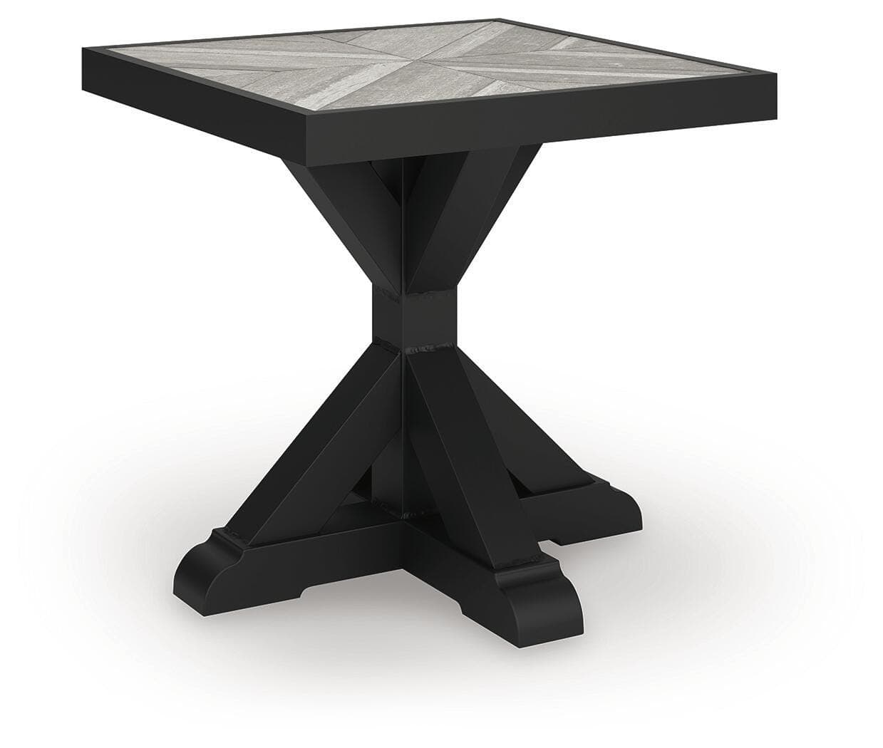 Beachcroft Outdoor End Table — Black/Gray — view 3