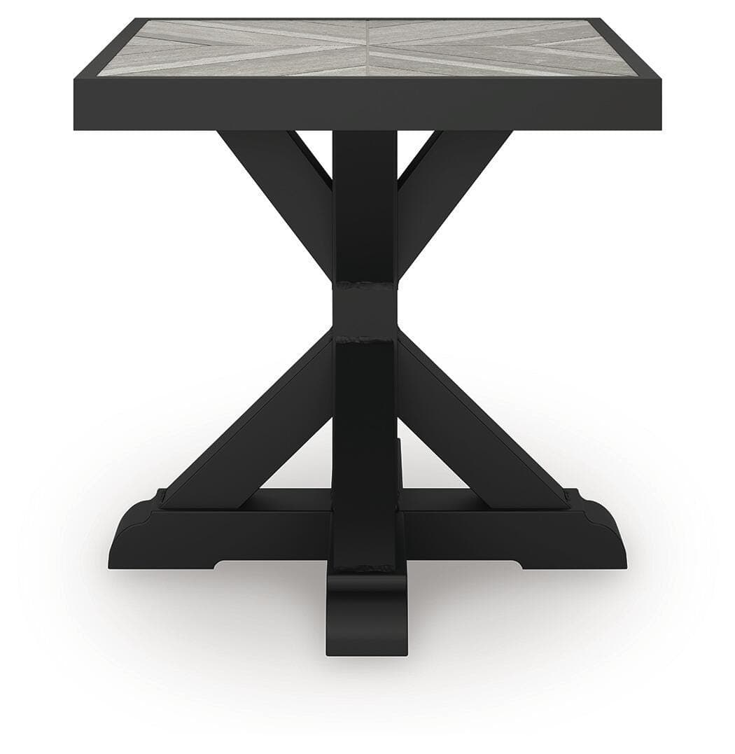 Beachcroft Outdoor End Table — Black/Gray — view 5