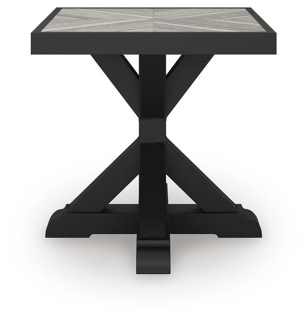 Beachcroft Outdoor End Table — Black/Gray — view 7