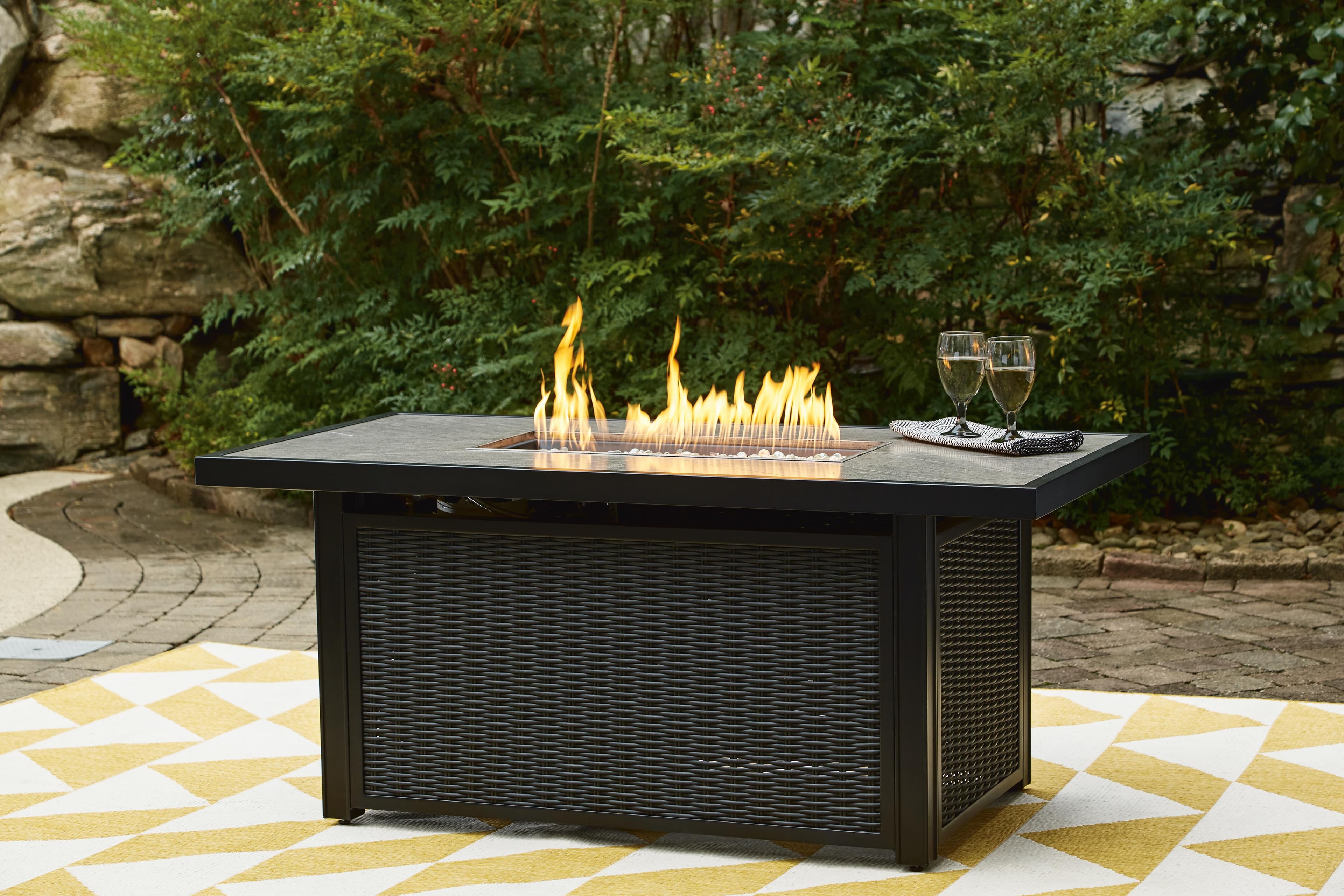 Beachcroft Outdoor Fire Pit Table — Black/Gray — view 2