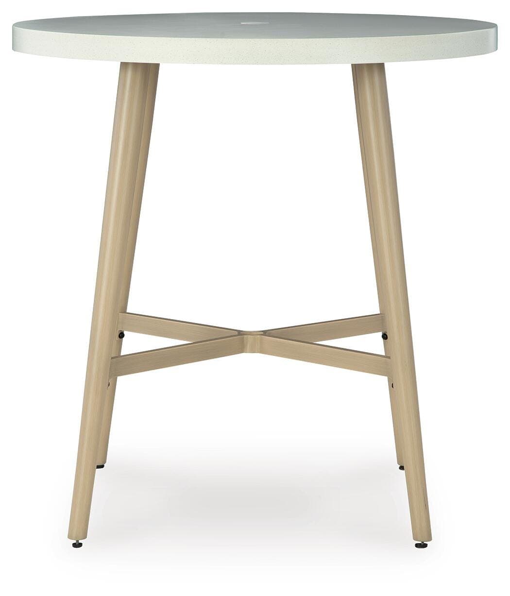 Seton Creek Outdoor Bar Table — Brown/Beige — view 3