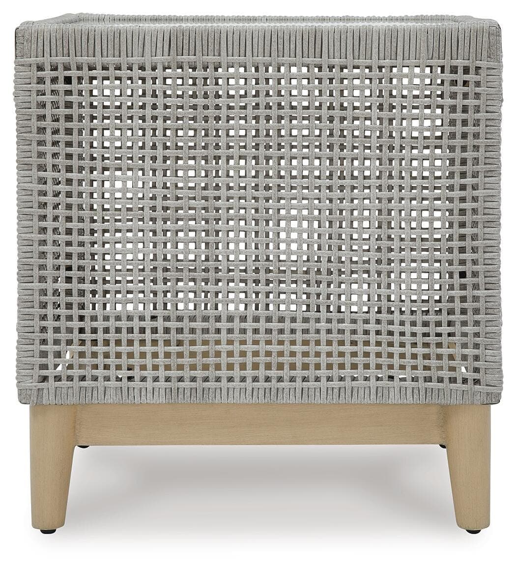Seton Creek Outdoor End Table — Black/Gray & Brown/Beige — view 4