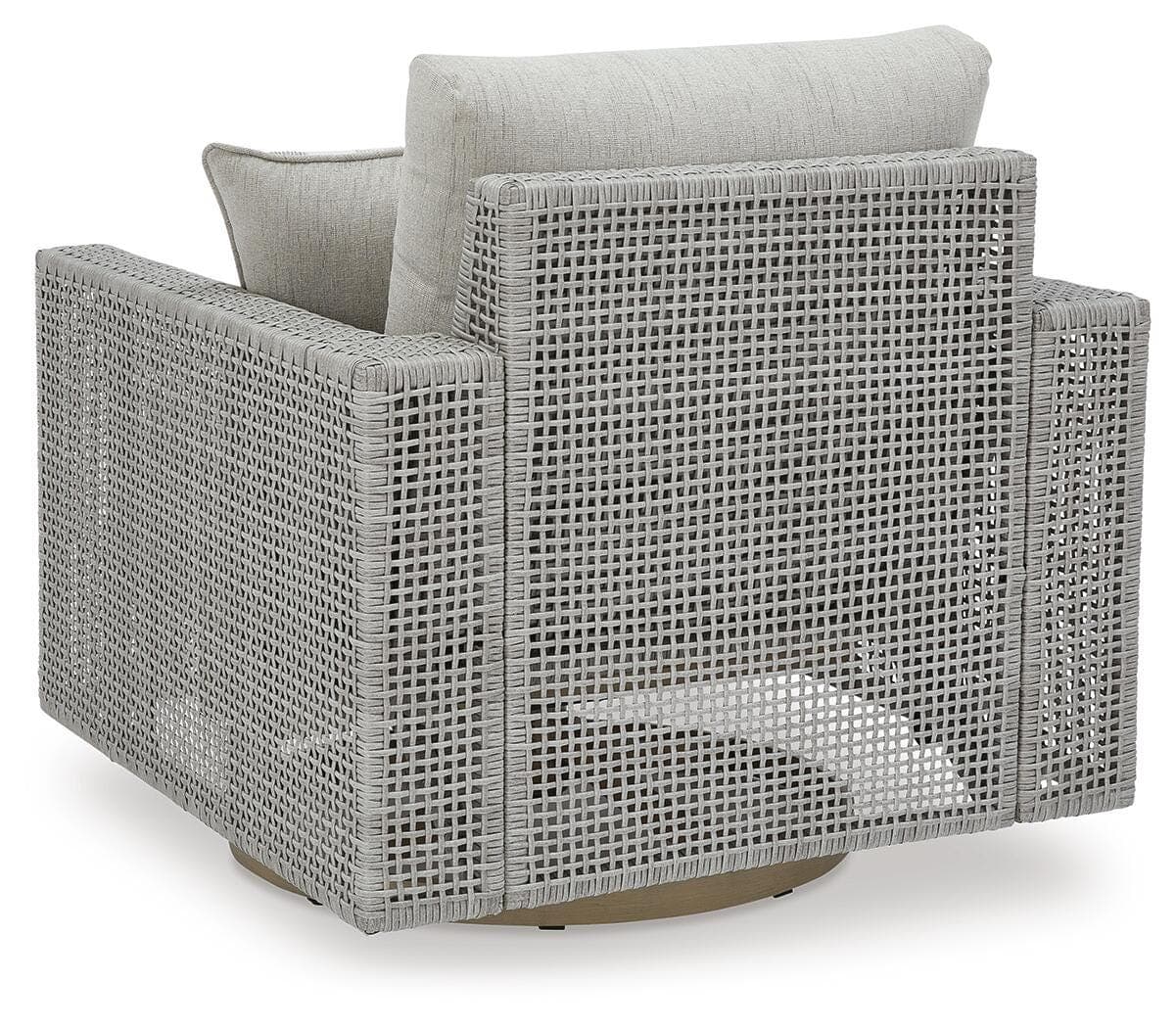 Seton Creek Outdoor Swivel Lounge with Cushion — Black/Gray & Brown/Beige — view 5