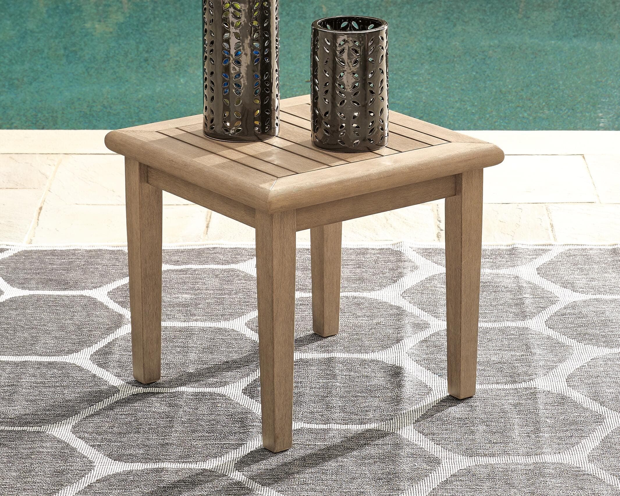 Gerianne End Table — Brown/Beige — view 2