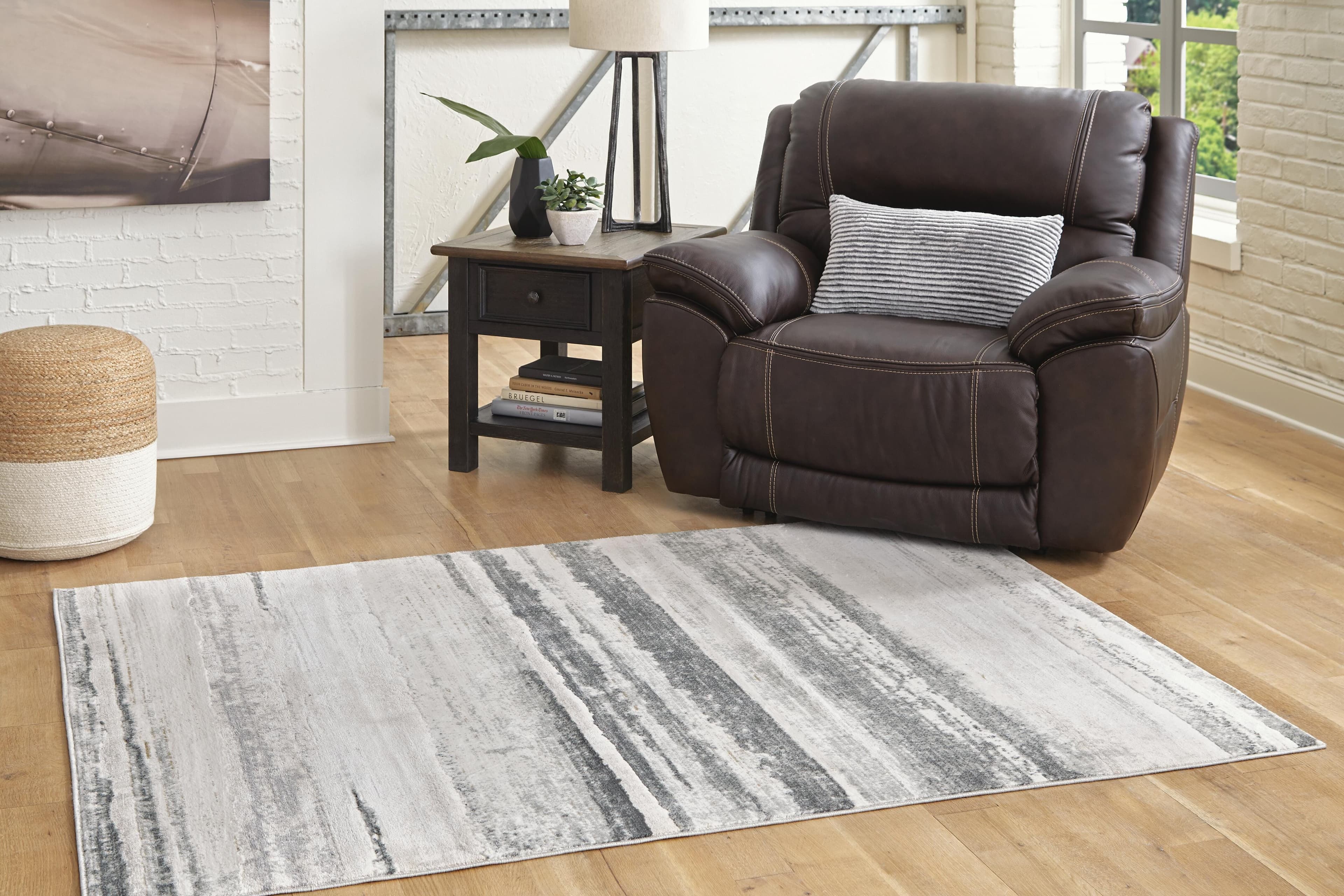 Abanett 7'10" x 10'2" Rug — Black/Gray, Brown/Beige & Green — view 2