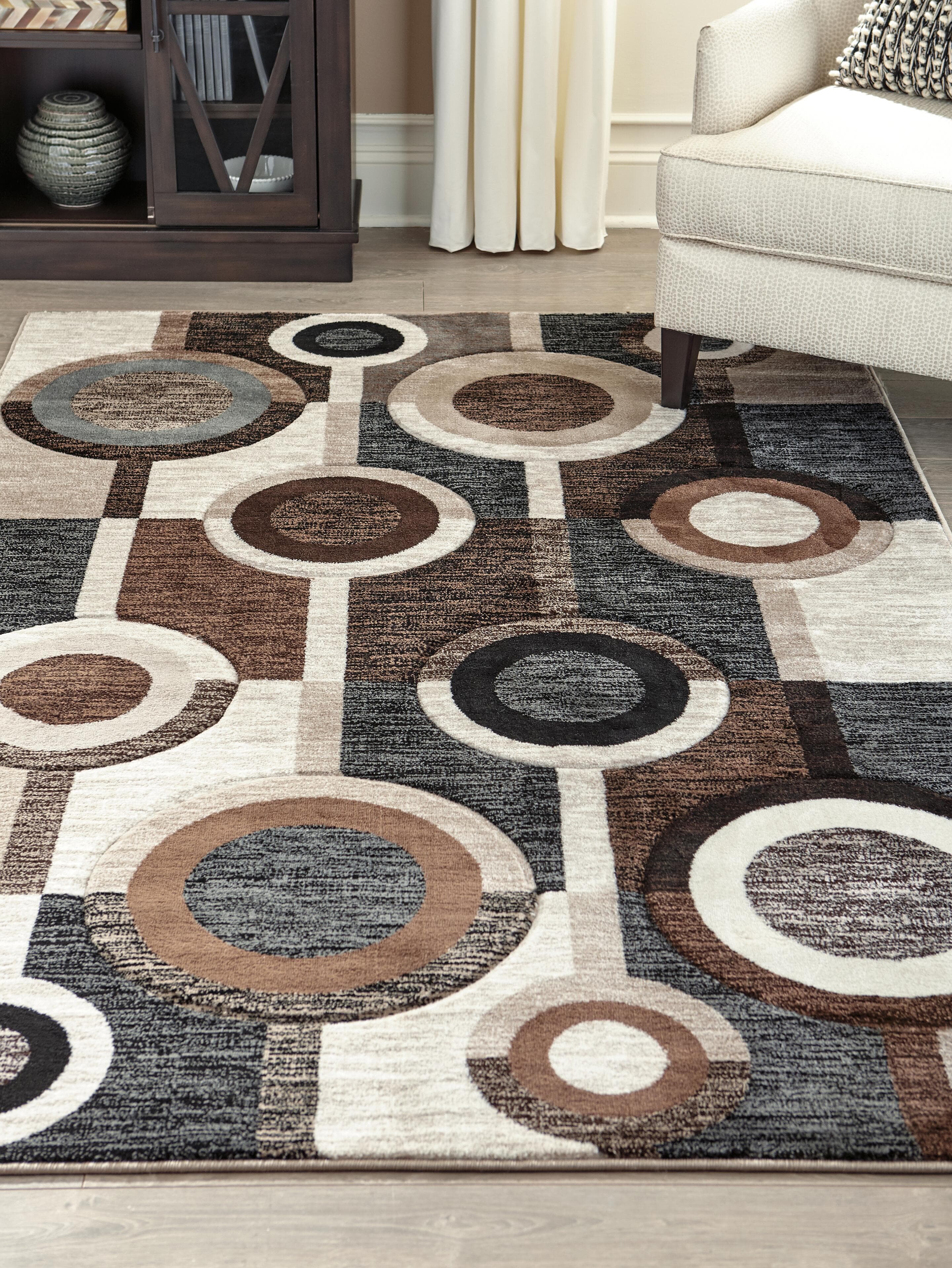 Guintte 8'2" x 9'6" Rug — Black/Gray & Brown/Beige — view 2