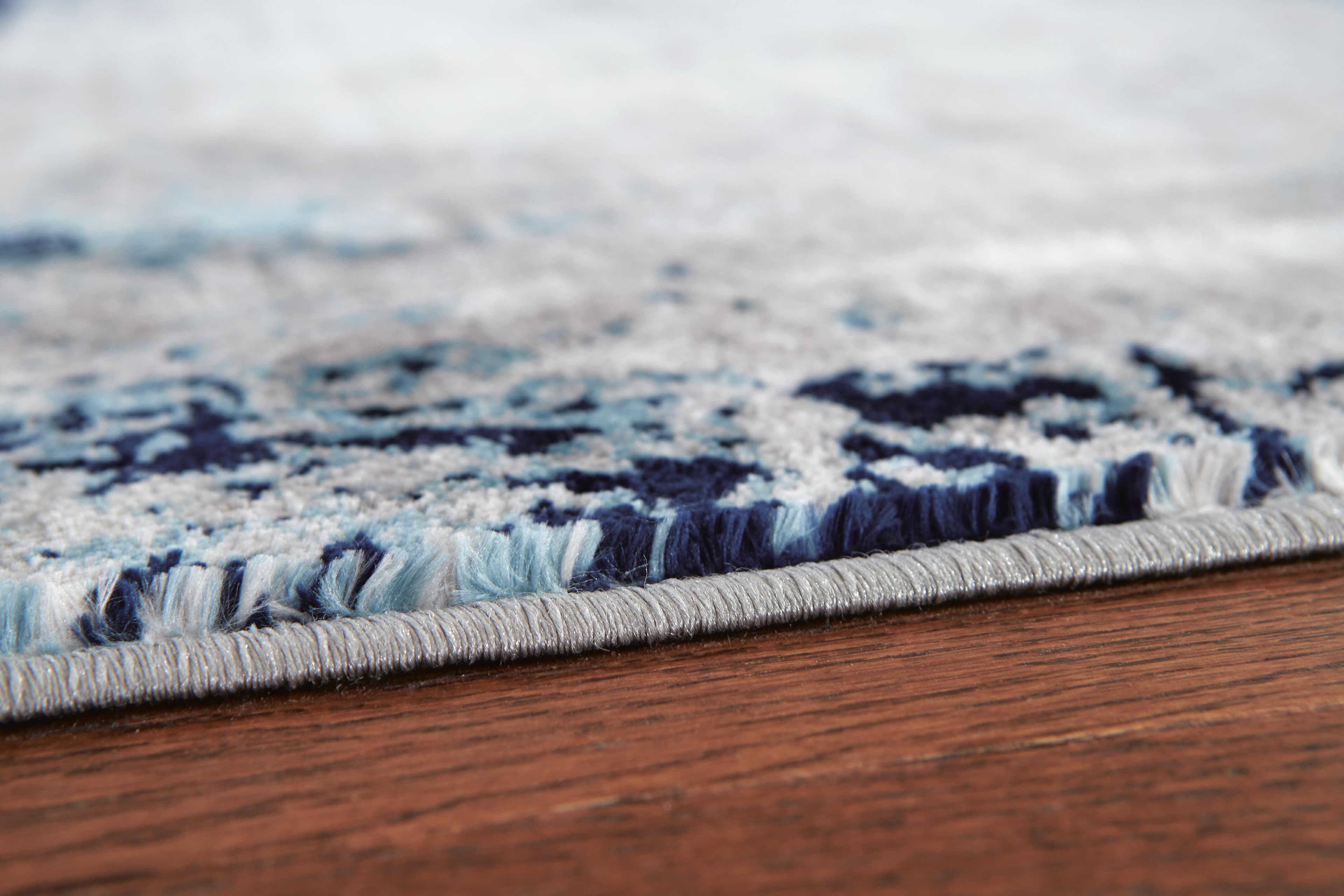 Leonelle 7'10" x 10' Rug — White, Black/Gray & Blue — view 3