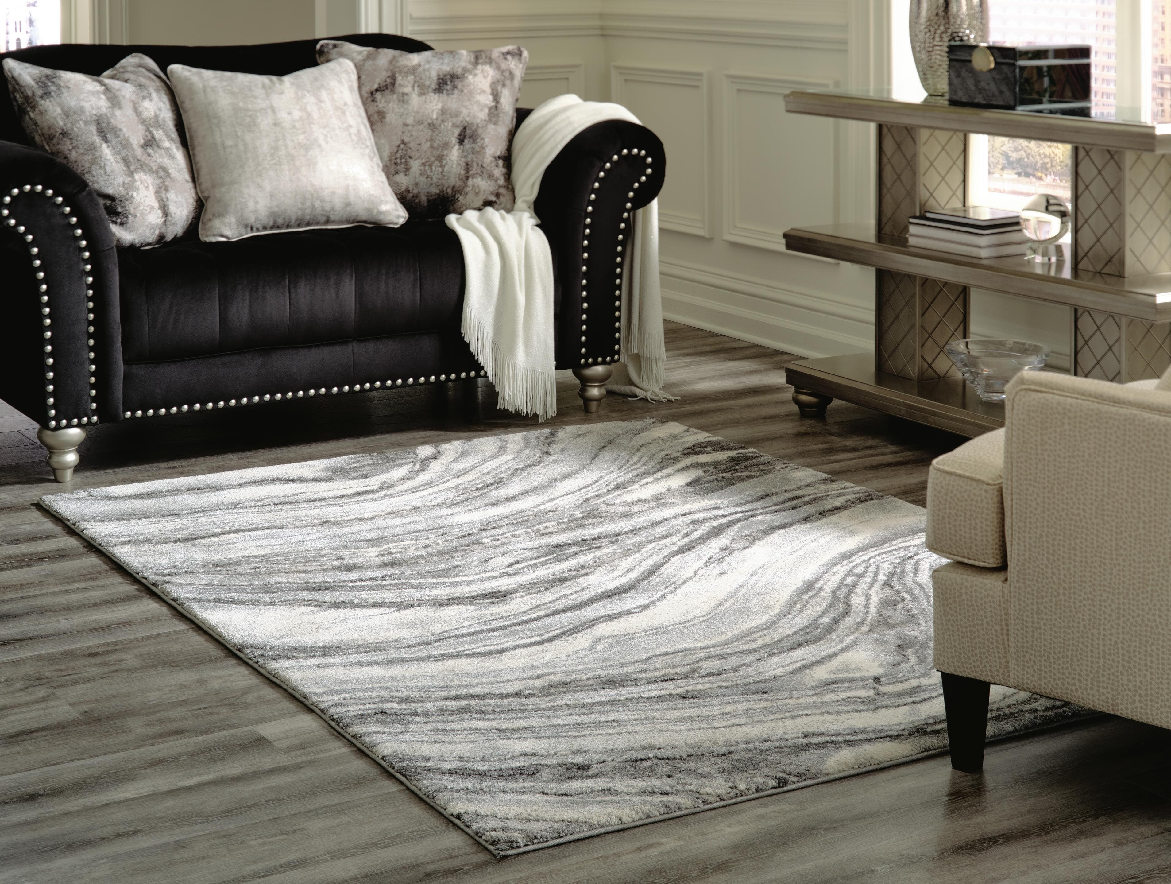 Wysdale 7'10" x 10'3" Rug — White & Black/Gray — view 2
