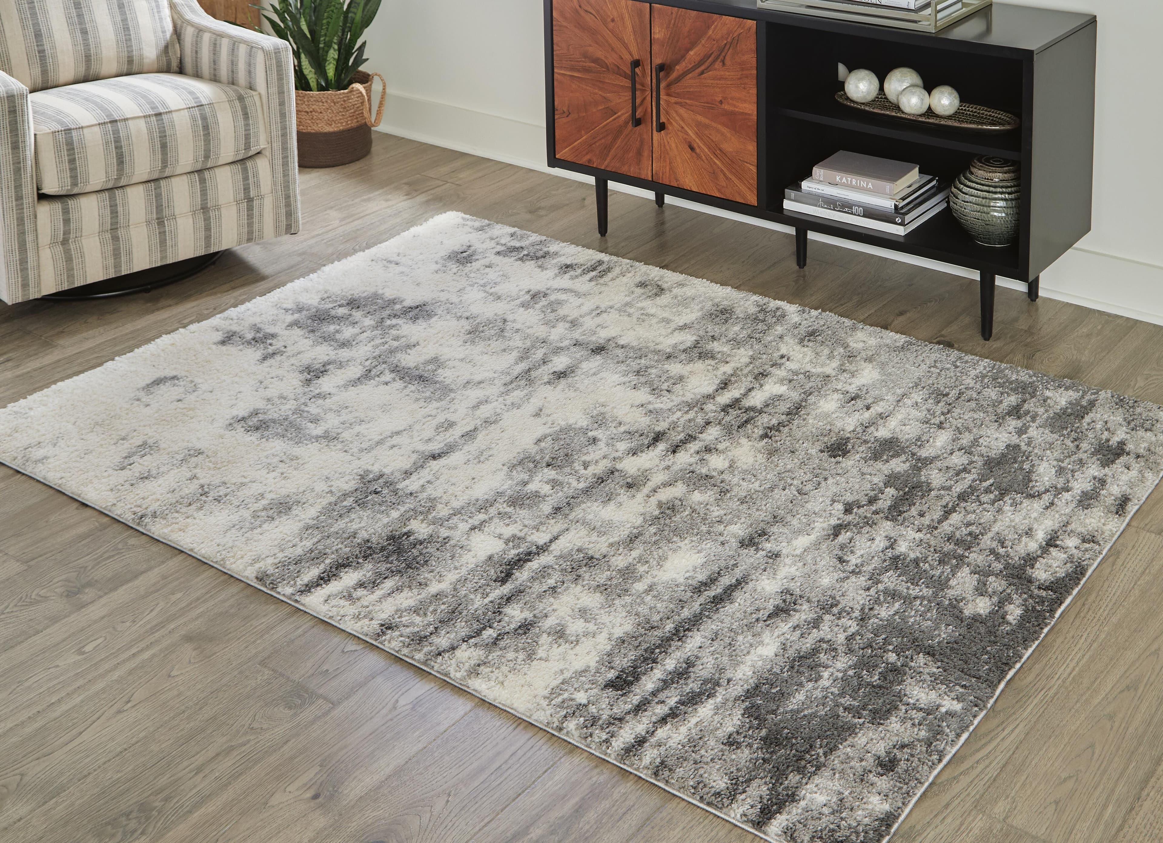 Gerdie 5'3" x 7'3" Rug — Black/Gray & Brown/Beige — view 2