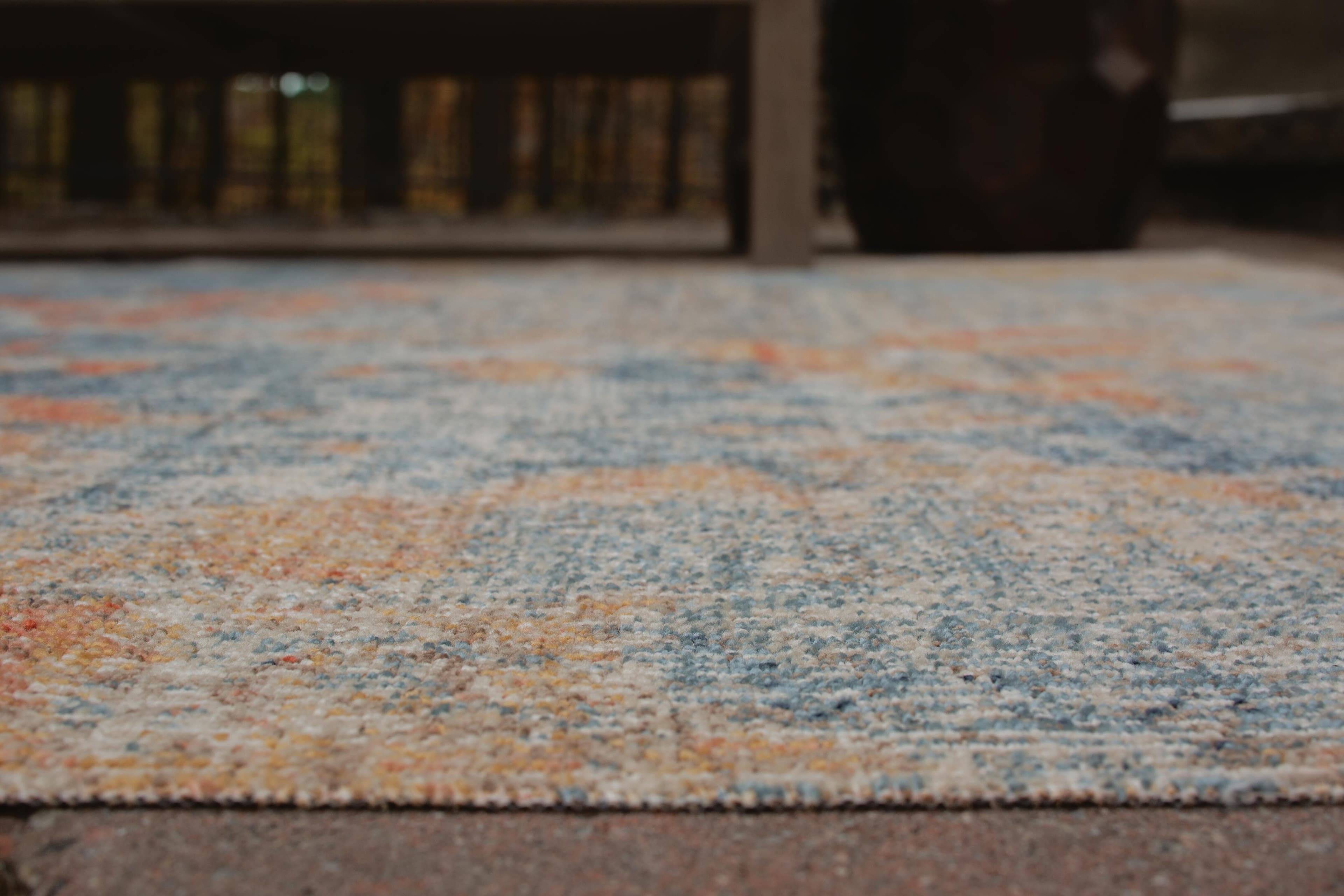 Wraylen 5'3" x 7' Rug — Orange, Yellow, Blue & Brown/Beige — view 3