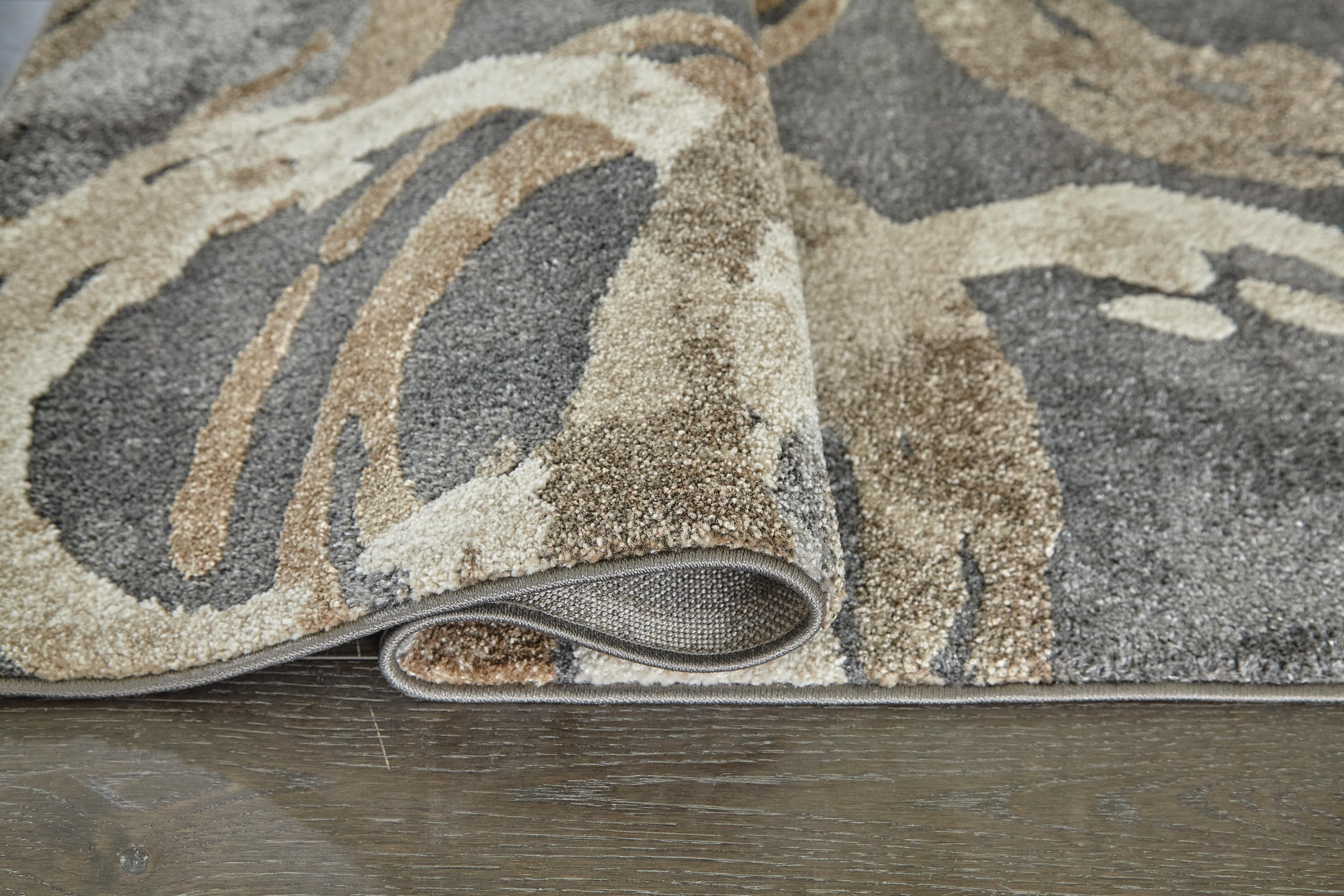 Faelyn 5' x 7'3" Rug — Black/Gray & Brown/Beige — view 4