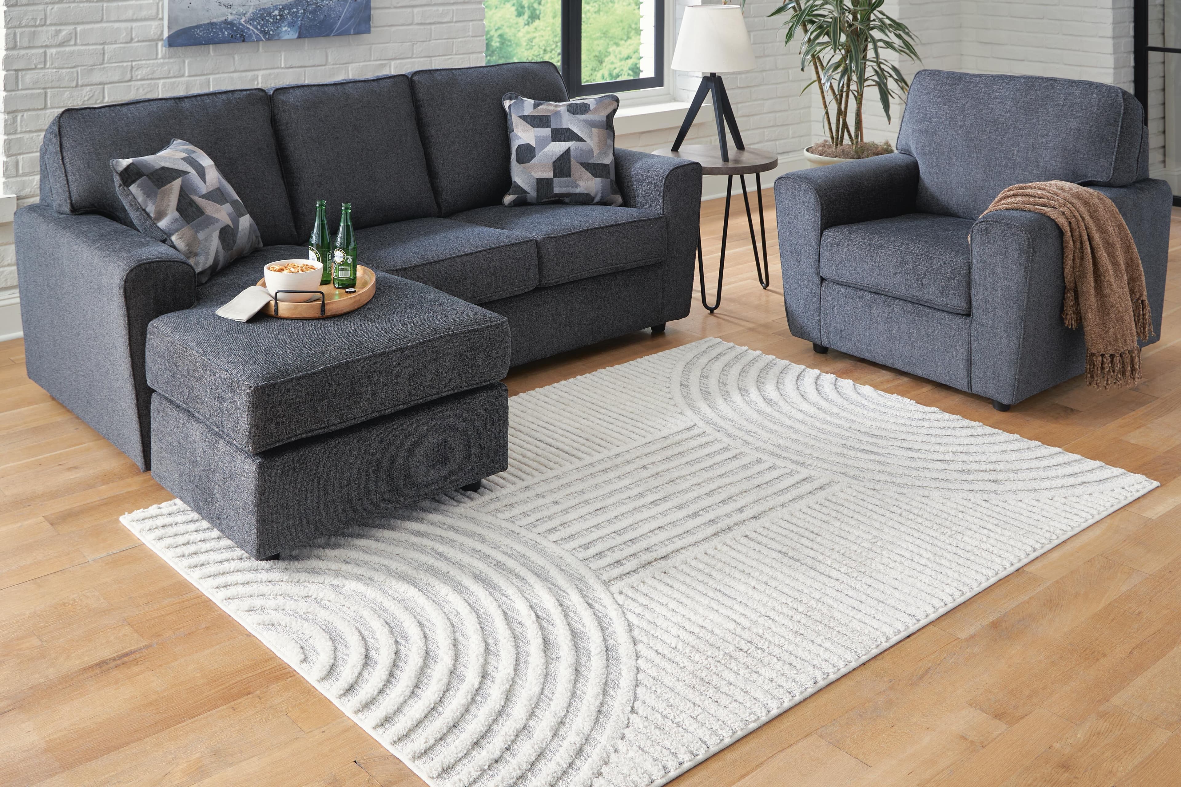 Lambworth 7'10" x 10' Rug — White & Black/Gray — view 2