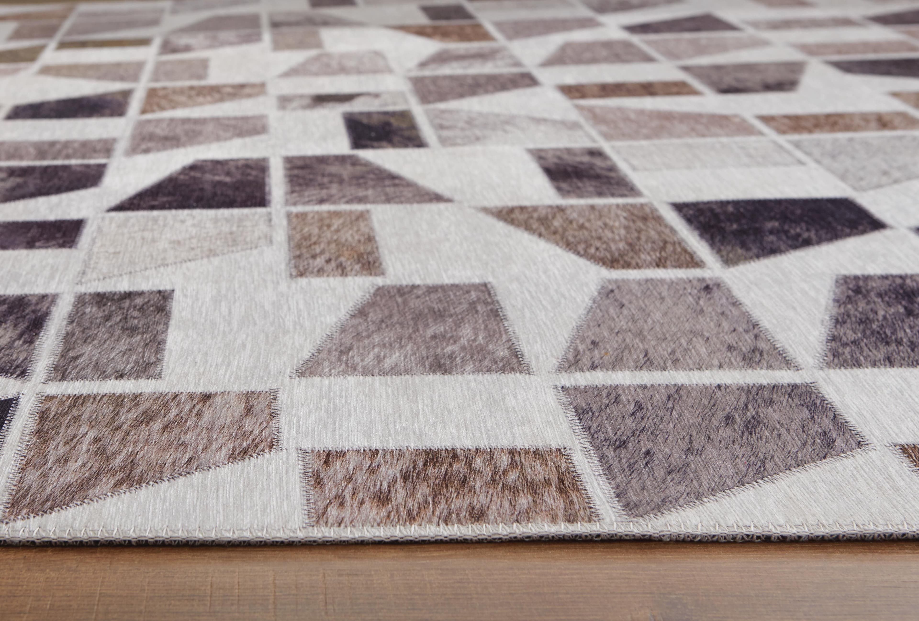 Jettner 5' x 7' Rug — White, Black/Gray & Brown/Beige — view 3