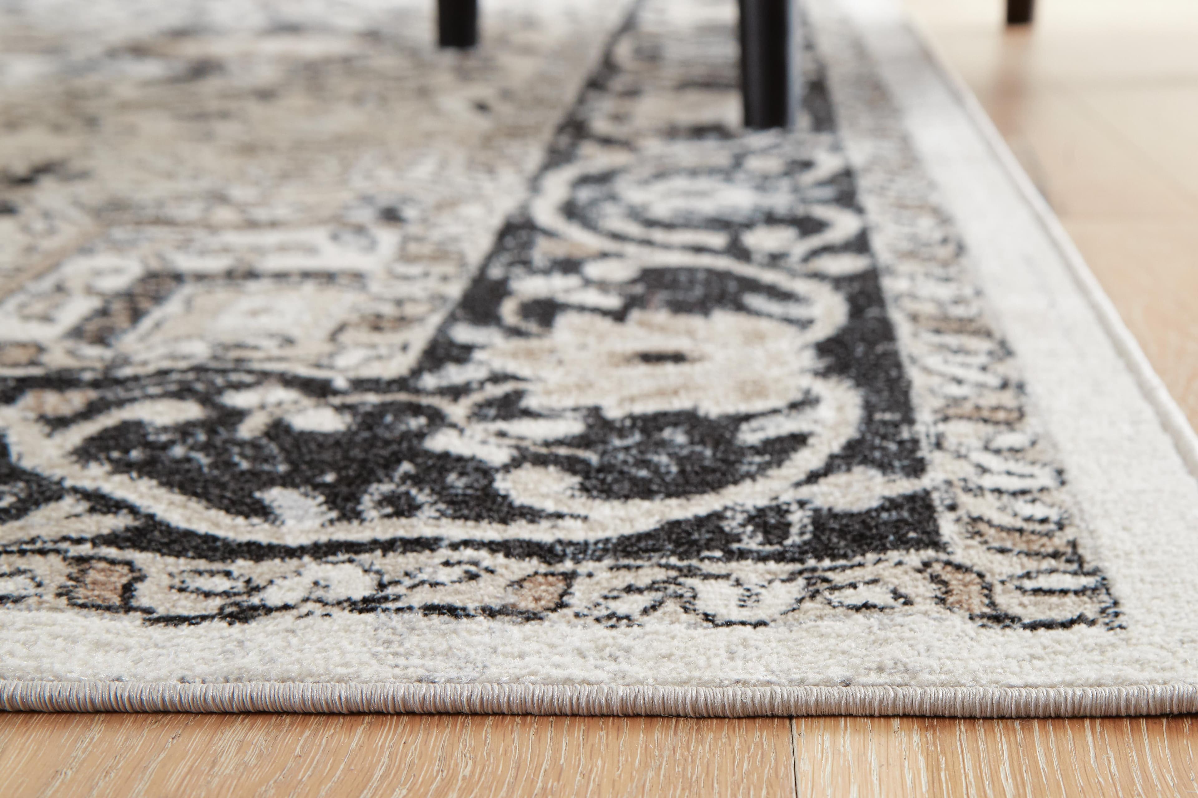 Gregmoore 7'9" x 9'11" Washable Rug — White, Black/Gray & Brown/Beige — view 3