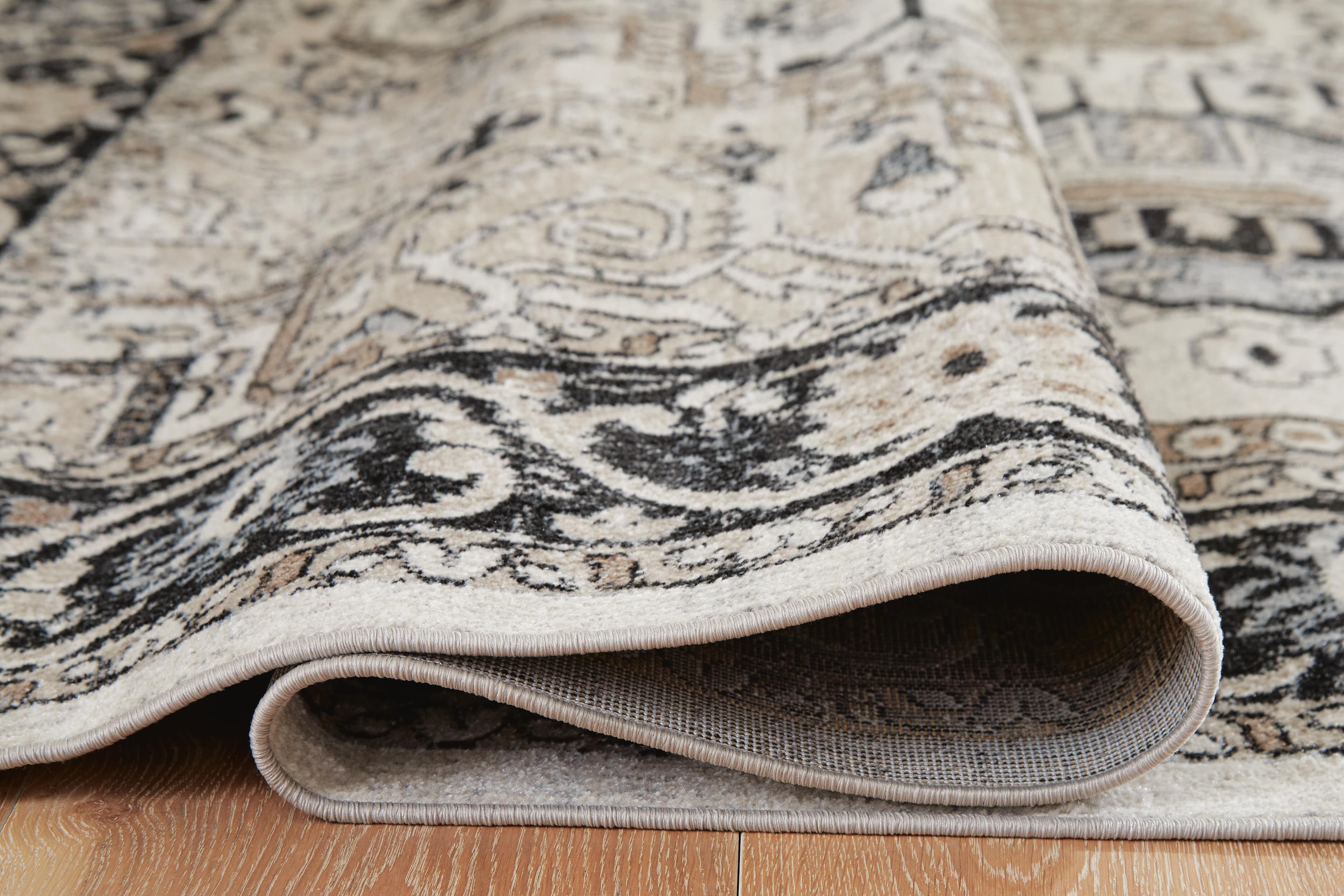 Gregmoore 7'9" x 9'11" Washable Rug — White, Black/Gray & Brown/Beige — view 4