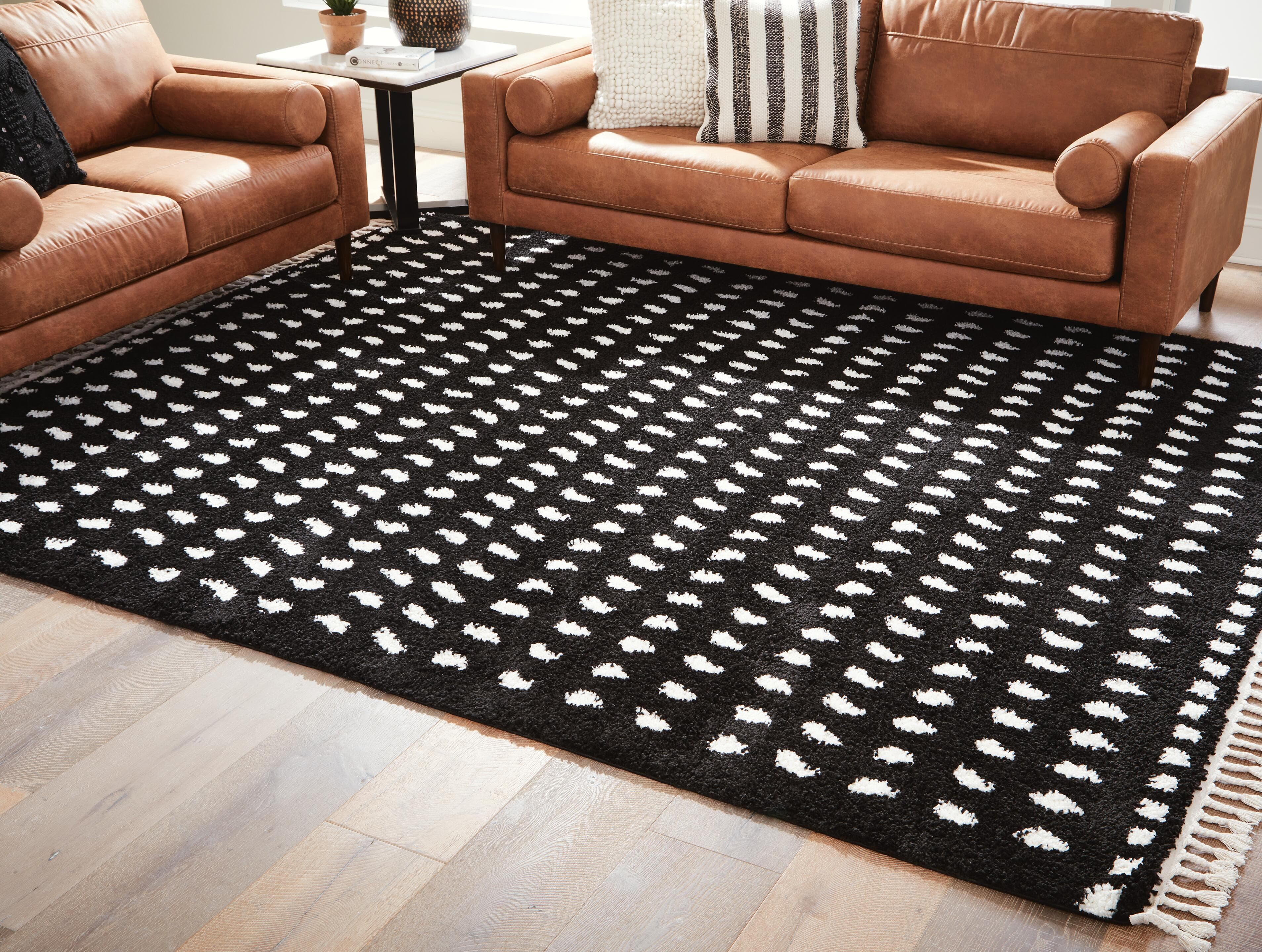 Minston 5' x 7' Rug — White & Black/Gray — view 2