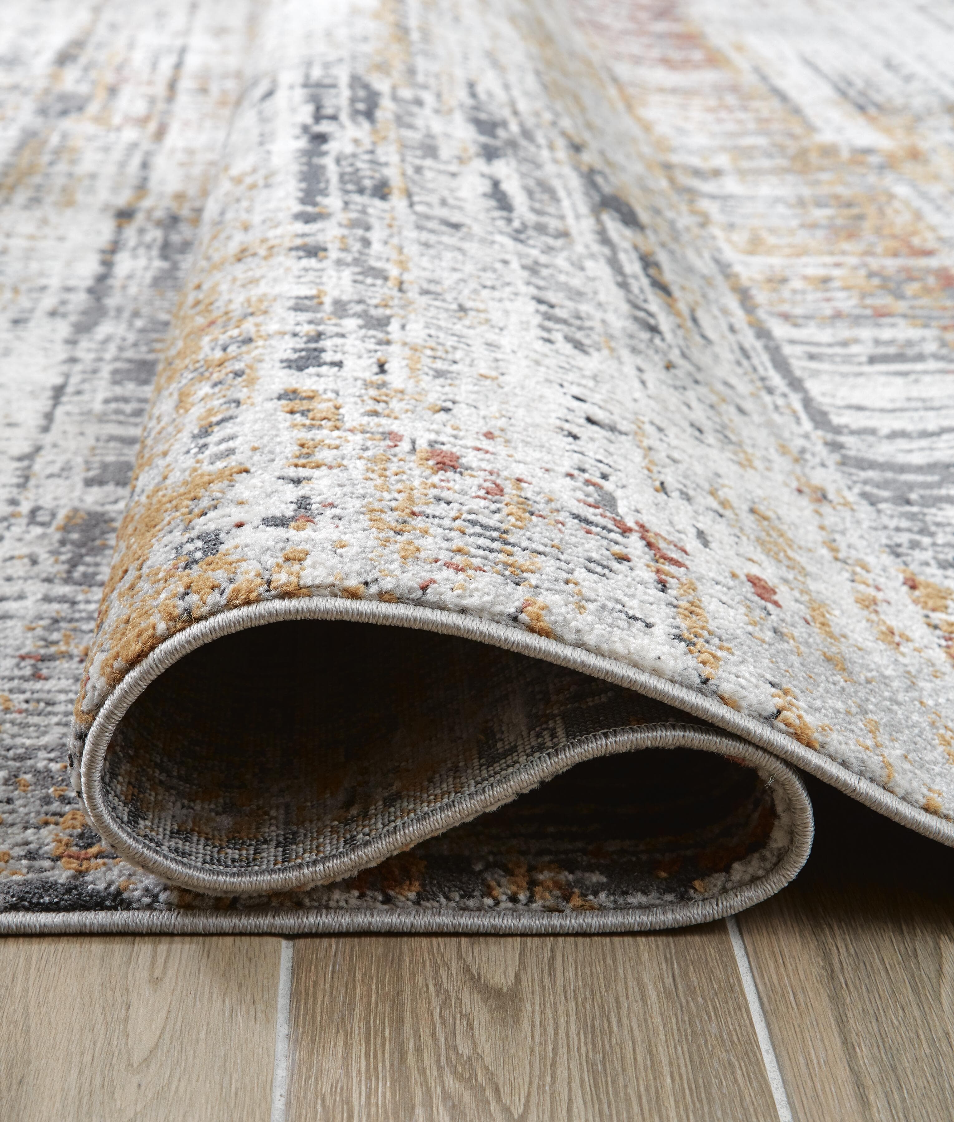 Rhettner 5'3" x 7'3" Rug — Black/Gray & Brown/Beige — view 4