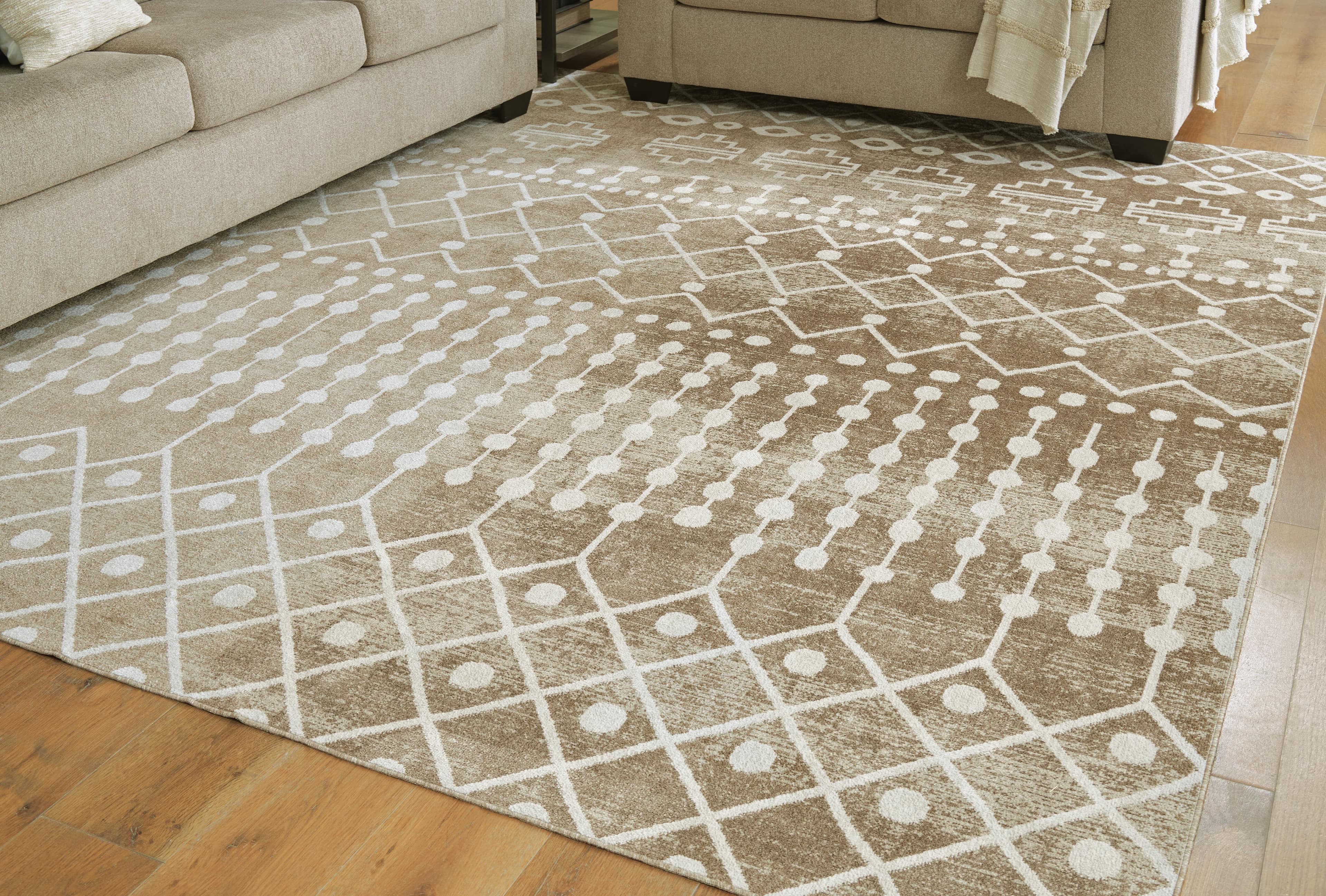 Bunchly 7'10" x 10'3" Washable Rug — Brown/Beige — view 2
