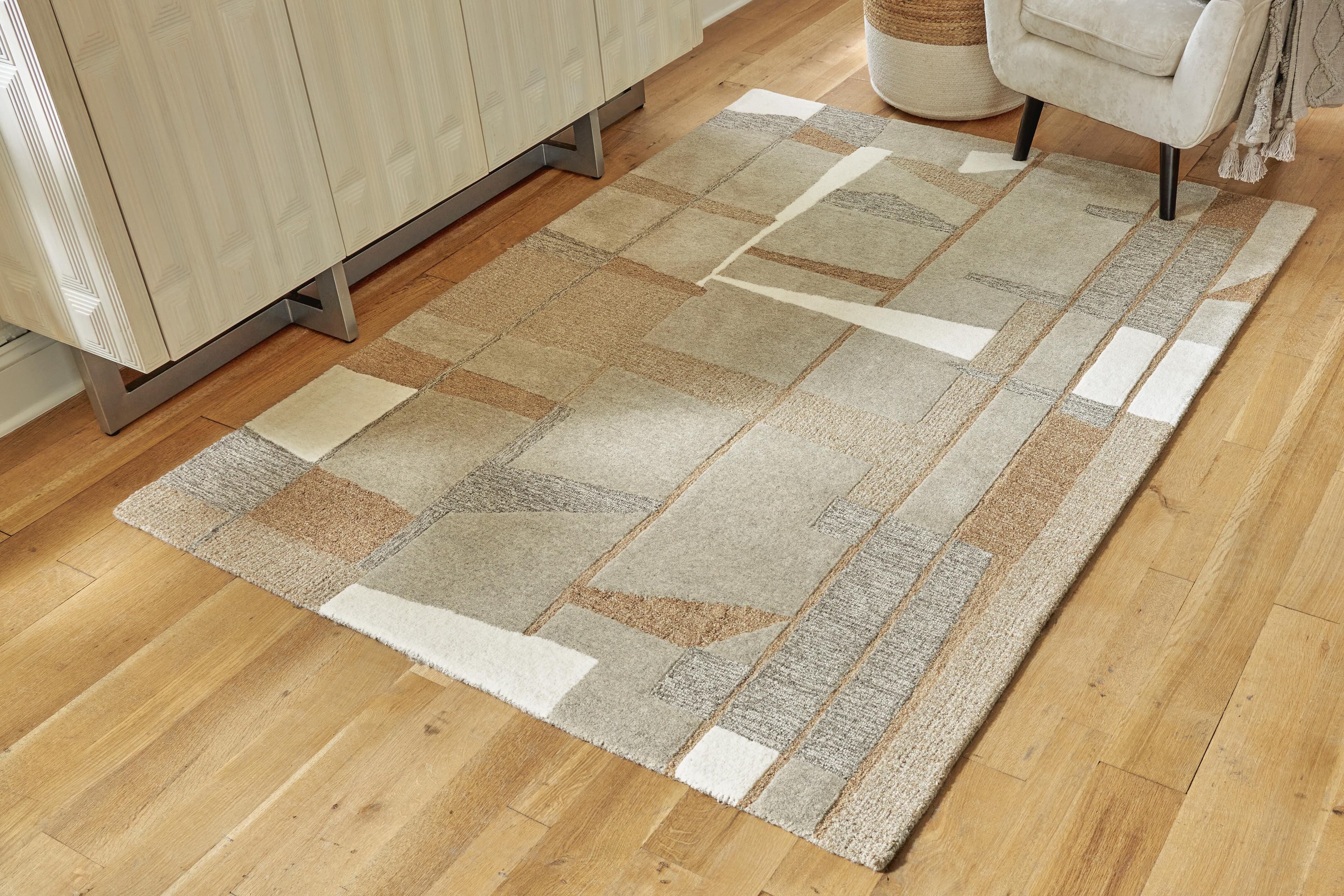 Abbotton 5' x 7' Rug — Black/Gray & Brown/Beige — view 2
