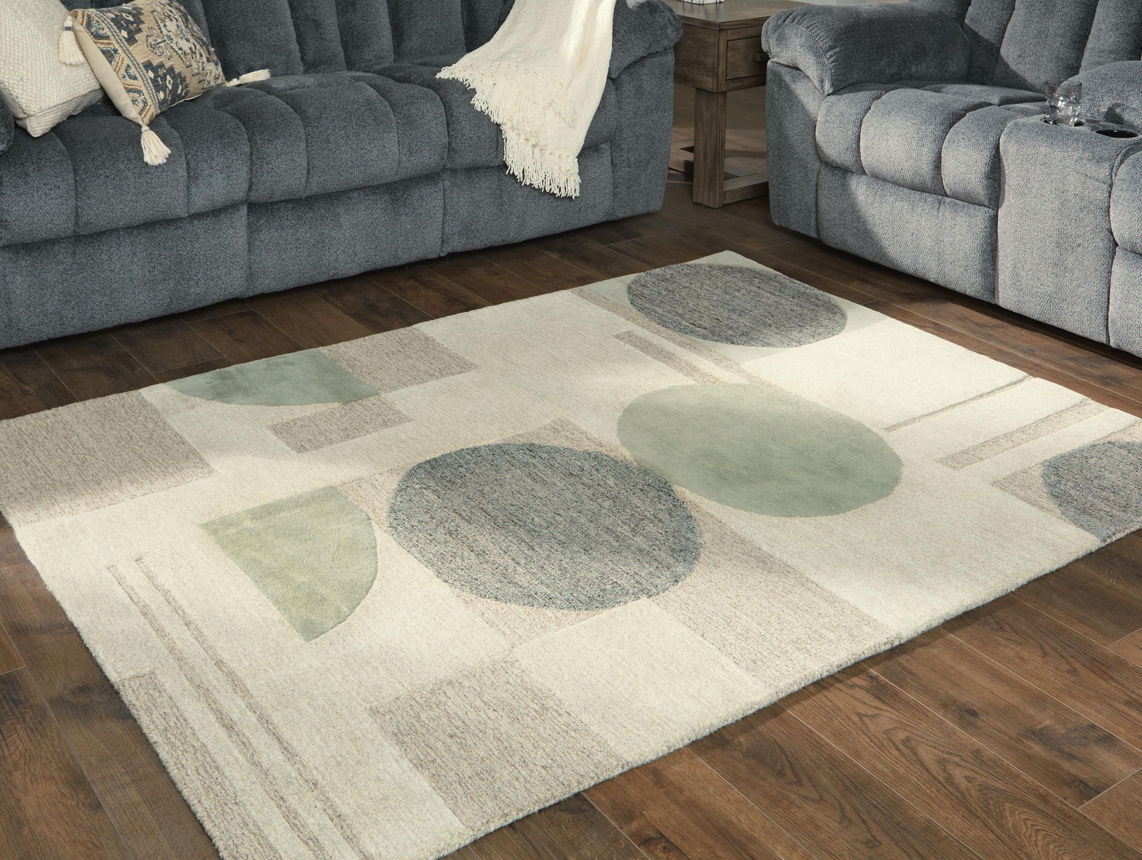 Dallane 5' x 7' Rug — Black/Gray, Blue & Green — view 2