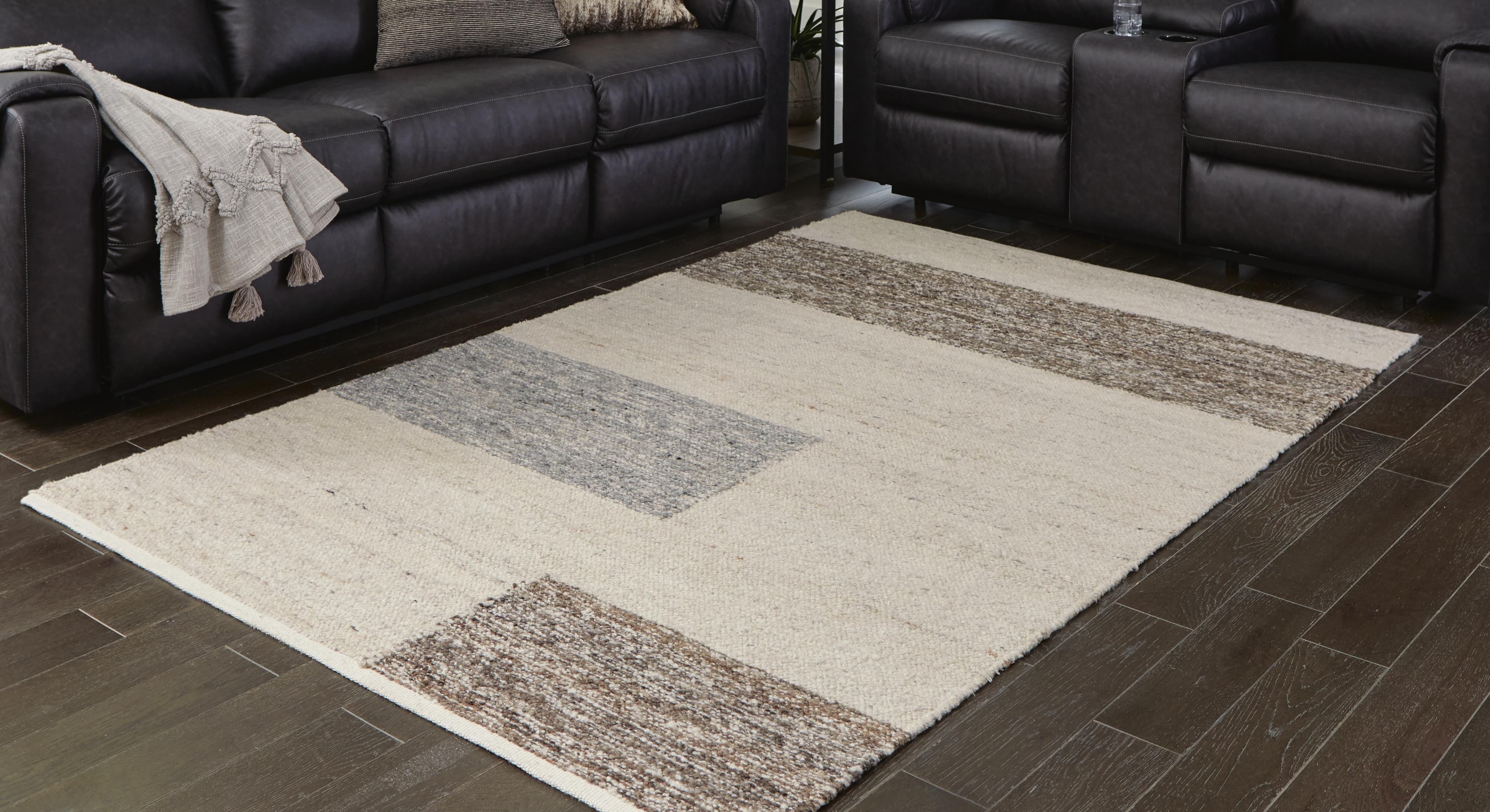 Barus 5' x 7' Rug — Black/Gray & Brown/Beige — view 2