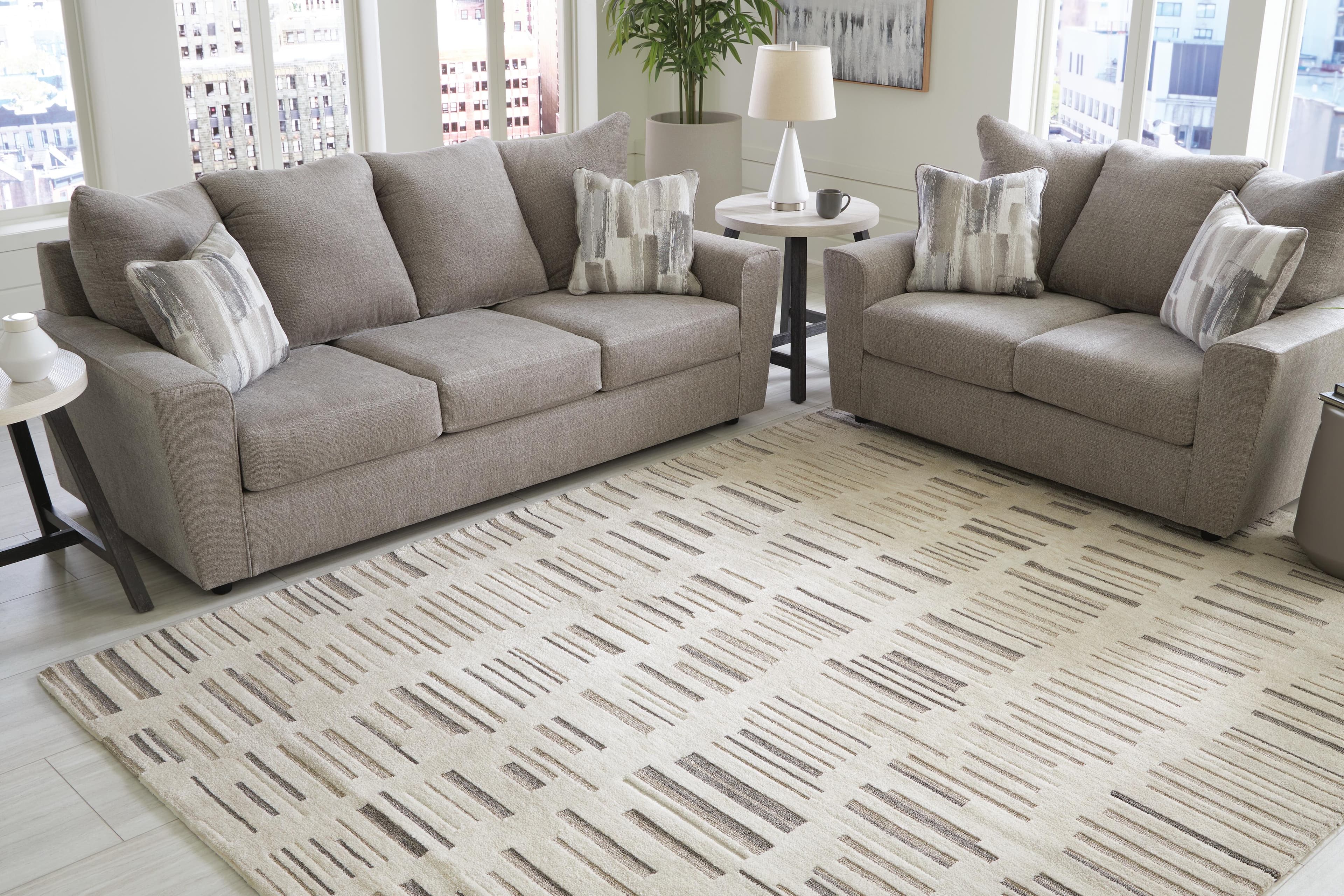Leesdale 8' x 10' Rug — White, Black/Gray & Brown/Beige — view 2