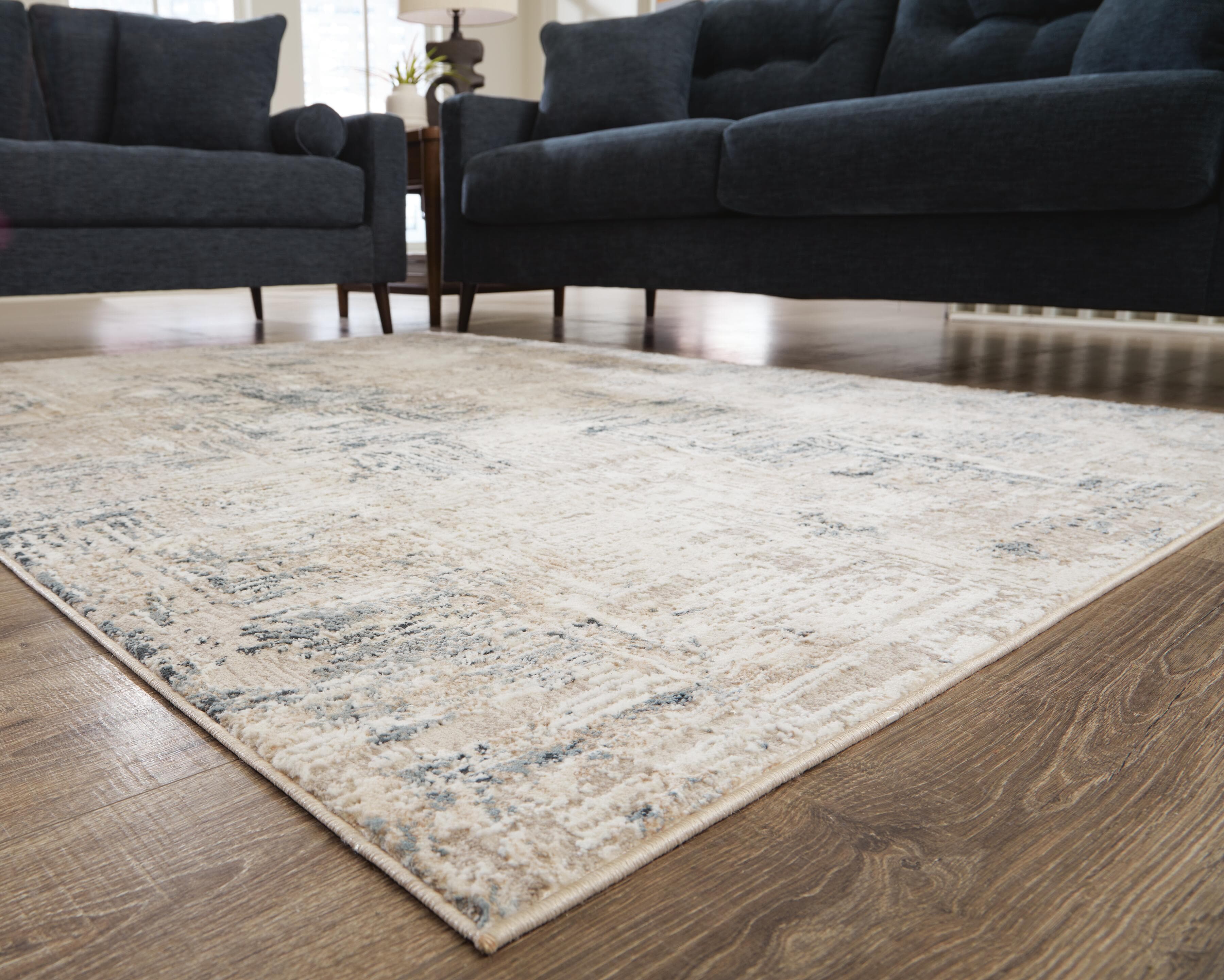 Gentor 8' x 10' Rug — White, Black/Gray, Blue & Brown/Beige — view 3