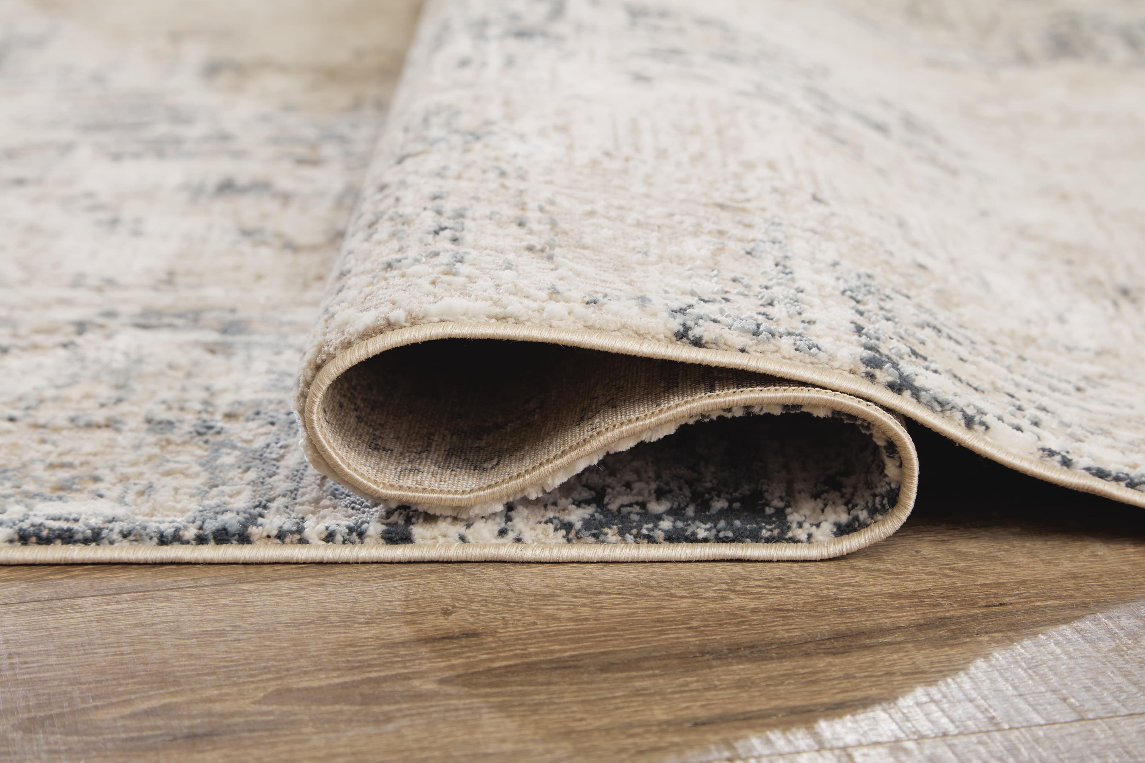 Gentor 5' x 7' Rug — White, Black/Gray, Blue & Brown/Beige — view 4