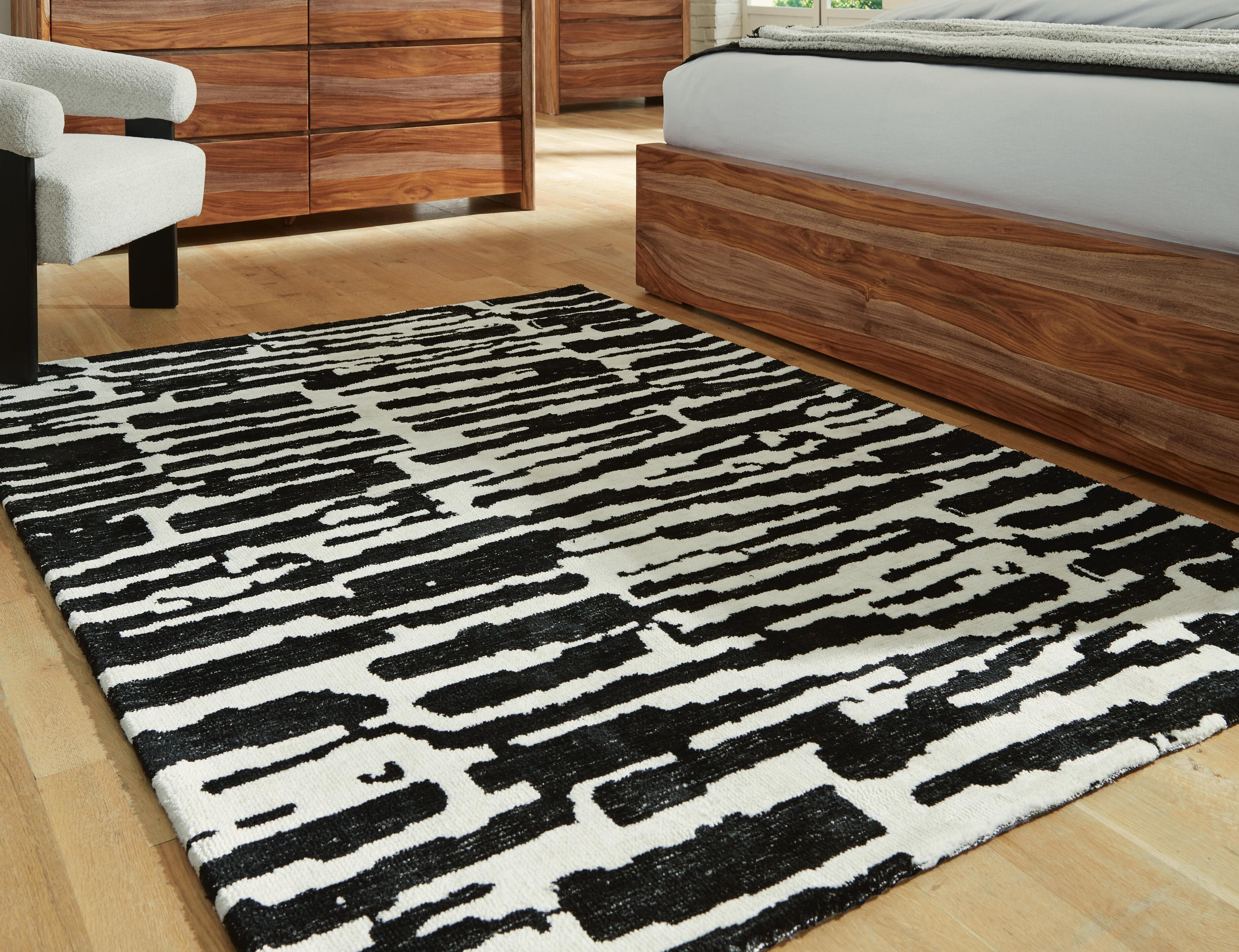 Bramshaw 5' x 7' Rug — White & Black/Gray — view 2